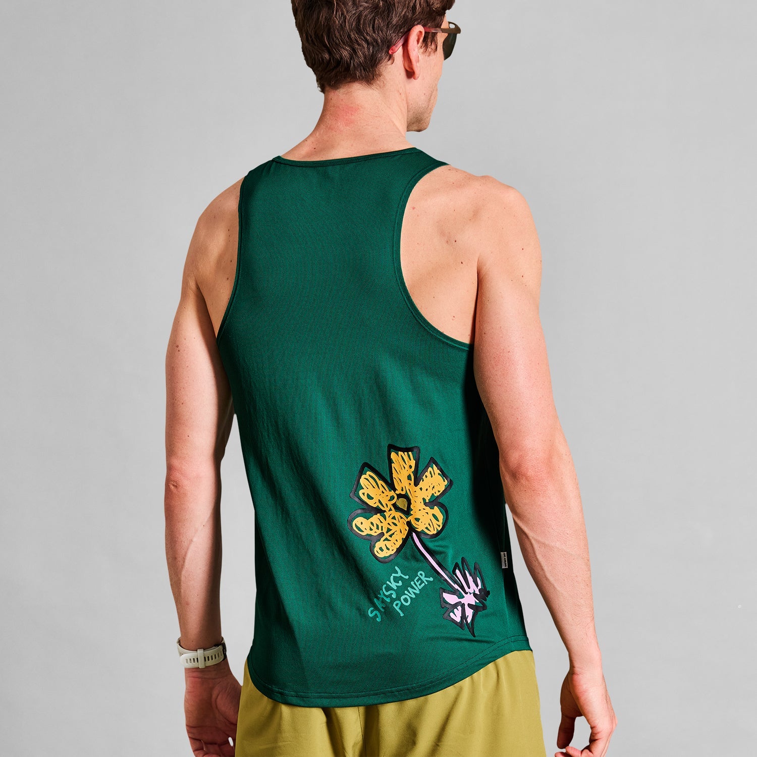 □ 公式 □ SAYSKY/セイスカイ レースシングレット LMRSI04c305 Flower Combat Singlet - Green  [メンズ]