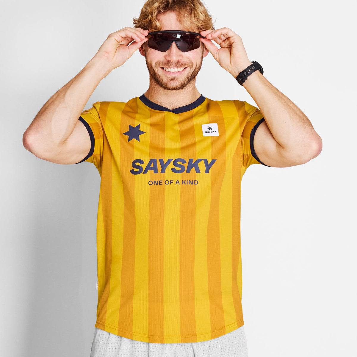 □ 公式 □ SAYSKY/セイスカイ ランニングTシャツ NMRSS31c008 Stripe 