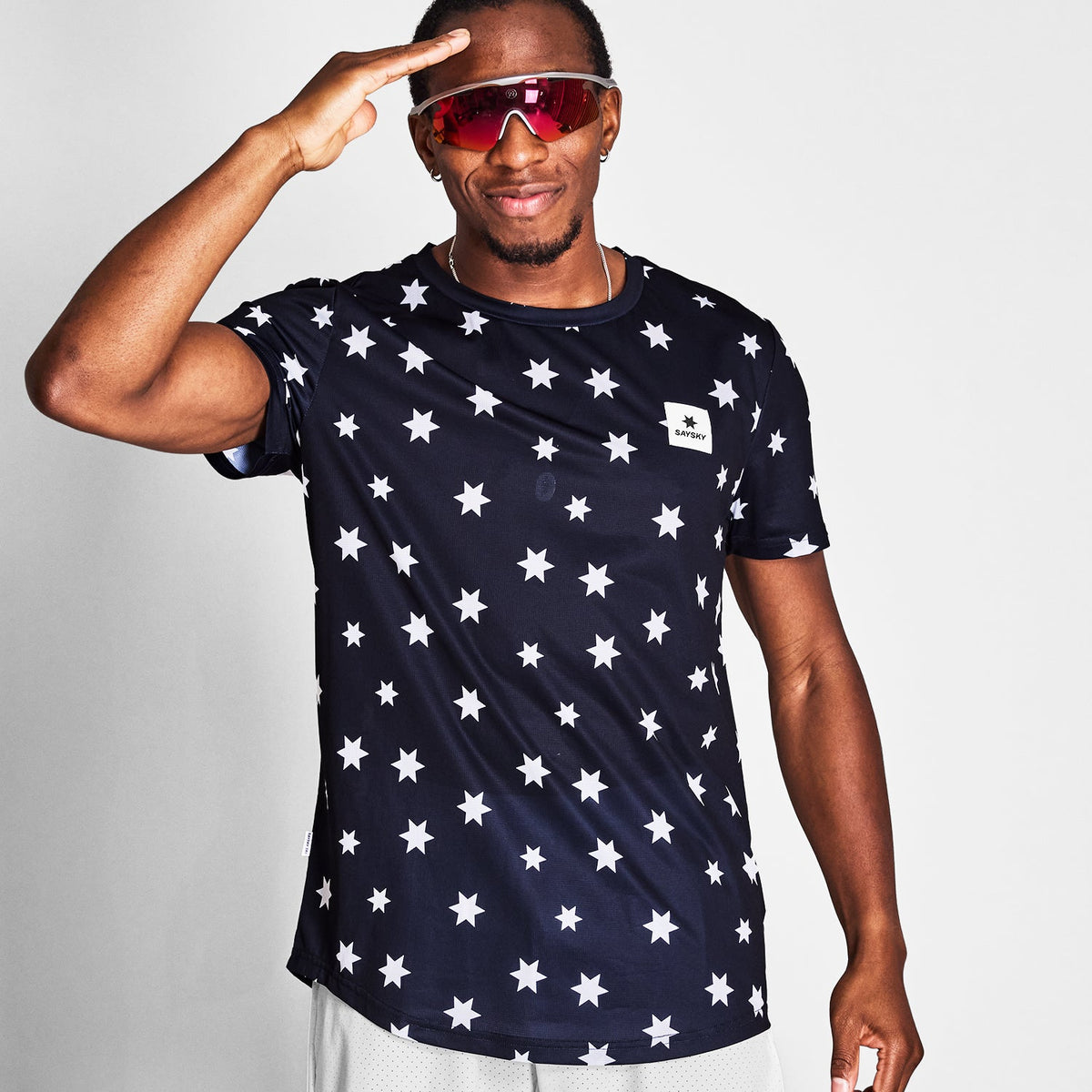 □ 公式 □ SAYSKY/セイスカイ ランニングTシャツ NMRSS31c1028 Star 