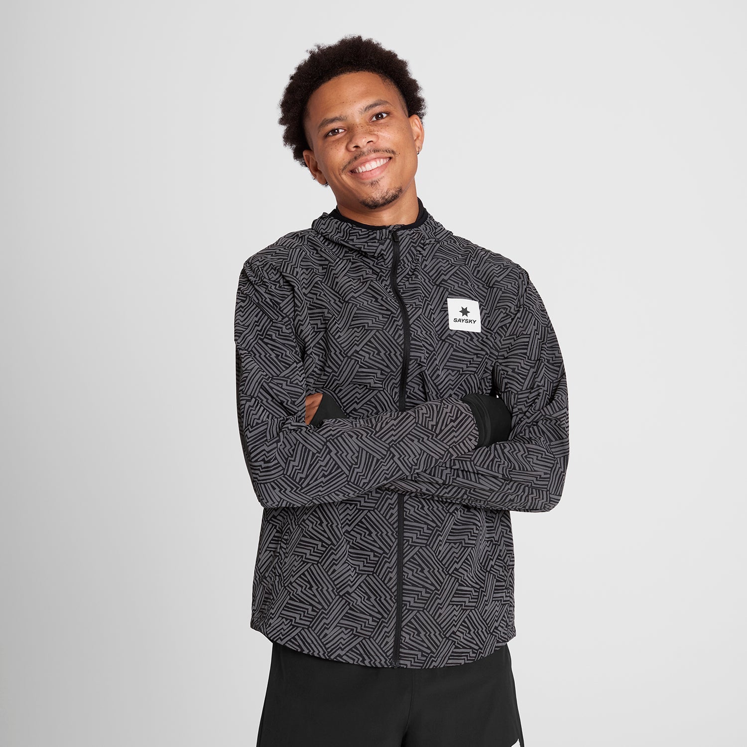 SAYSKY セイスカイ トライアスロンランニングジャケット ブラック M日本L saysky-Statement-Pace-Jacket-