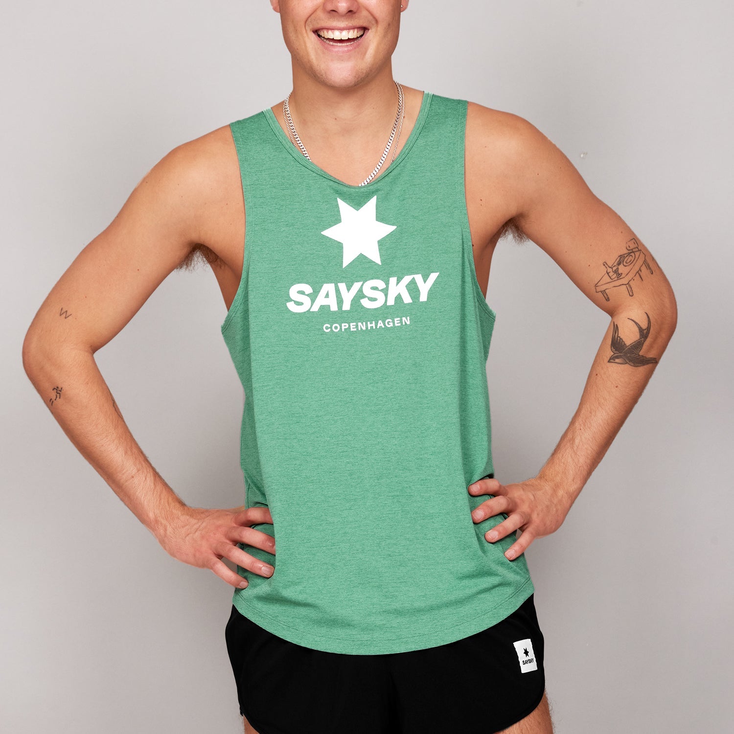 レースシングレット LMRSI30c3004 Logo Combat Singlet - Green [メンズ]