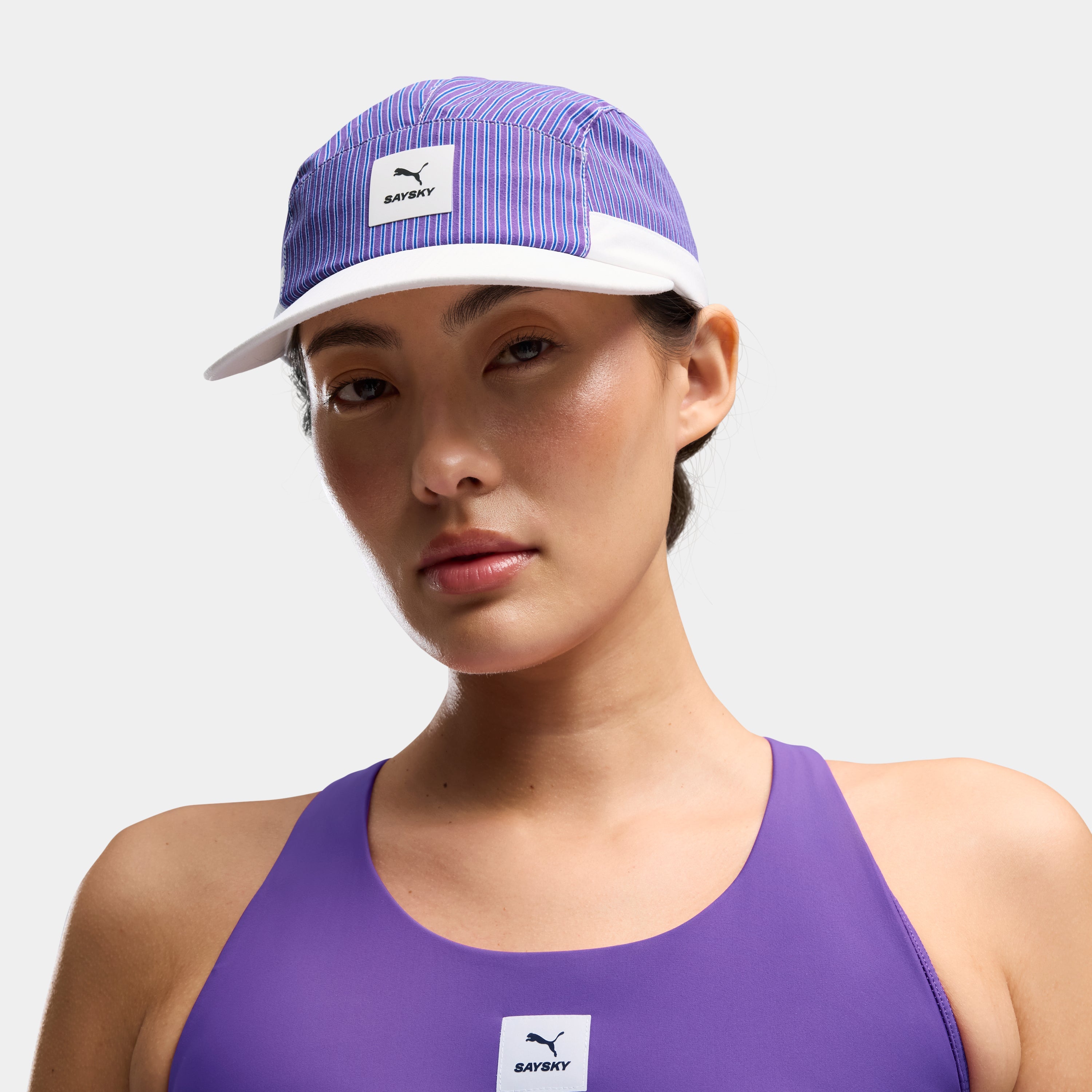 【Puma X SAYSKY】ランニングキャップ P02774502 ウルトラウィーブ 5パネル - Ultra Purple-cobalt Glaze-puma White [ユニセックス]