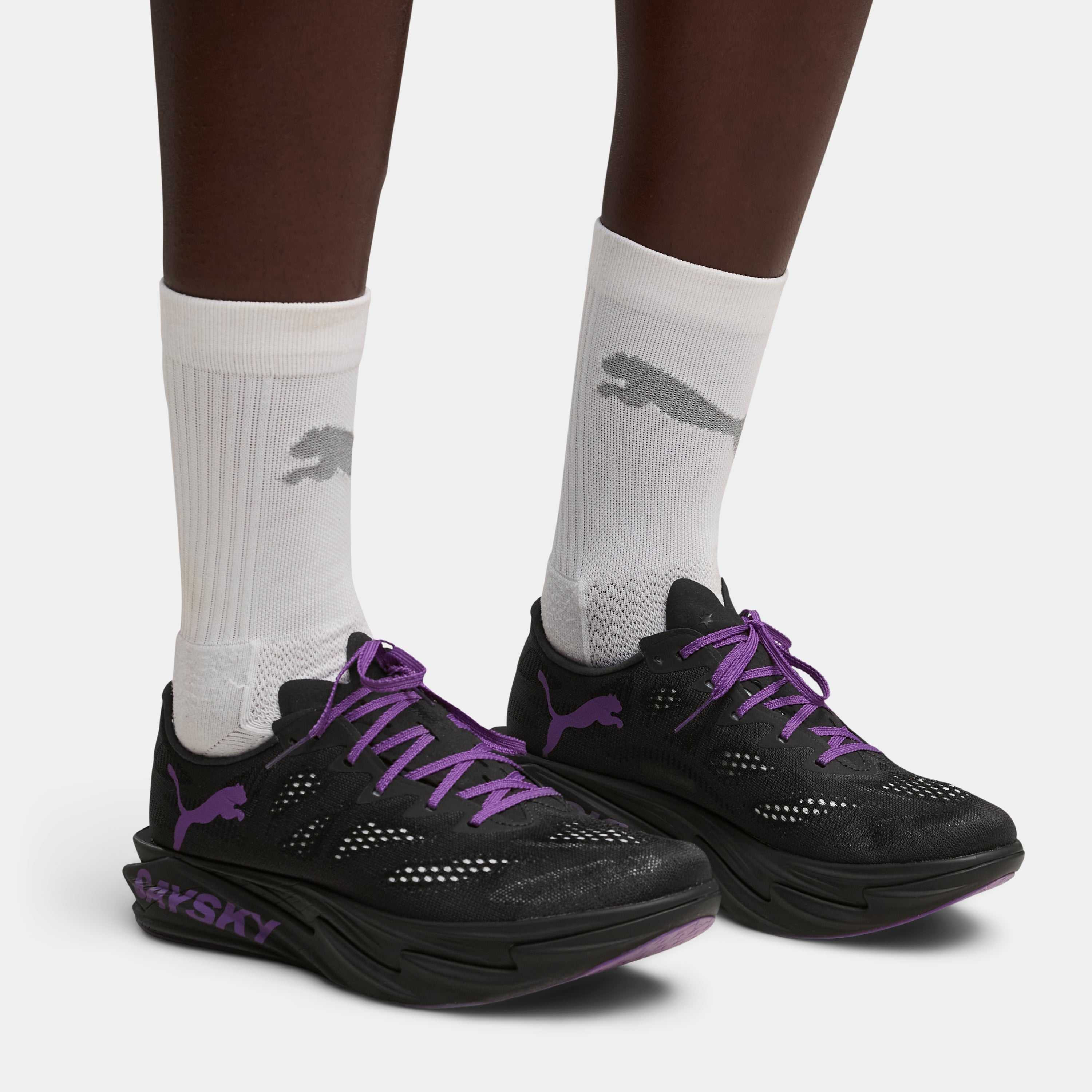 【Puma X SAYSKY】ランニングシューズ P31394301 ディヴィエイト ニトロ エリート 4 SAYSKY レディーズ - Flat Dark Gray-ultra Purple [レディーズ]