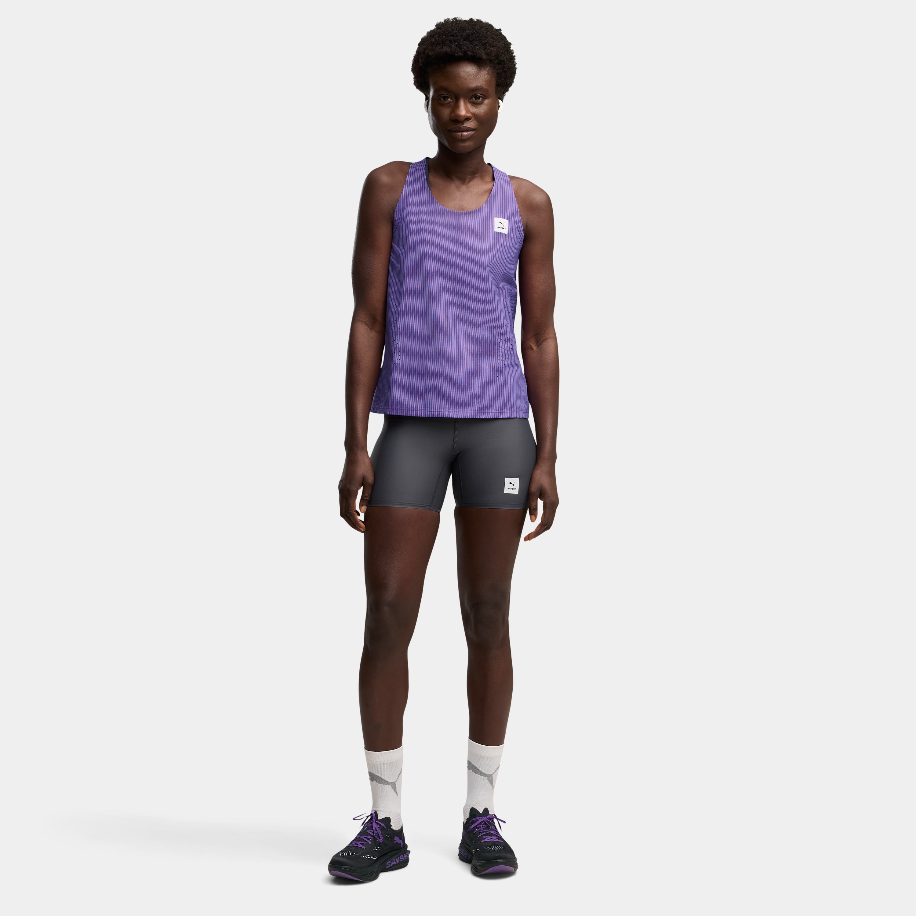 【Puma X SAYSKY】ランニングシューズ P31394301 ディヴィエイト ニトロ エリート 4 SAYSKY レディーズ - Flat Dark Gray-ultra Purple [レディーズ]