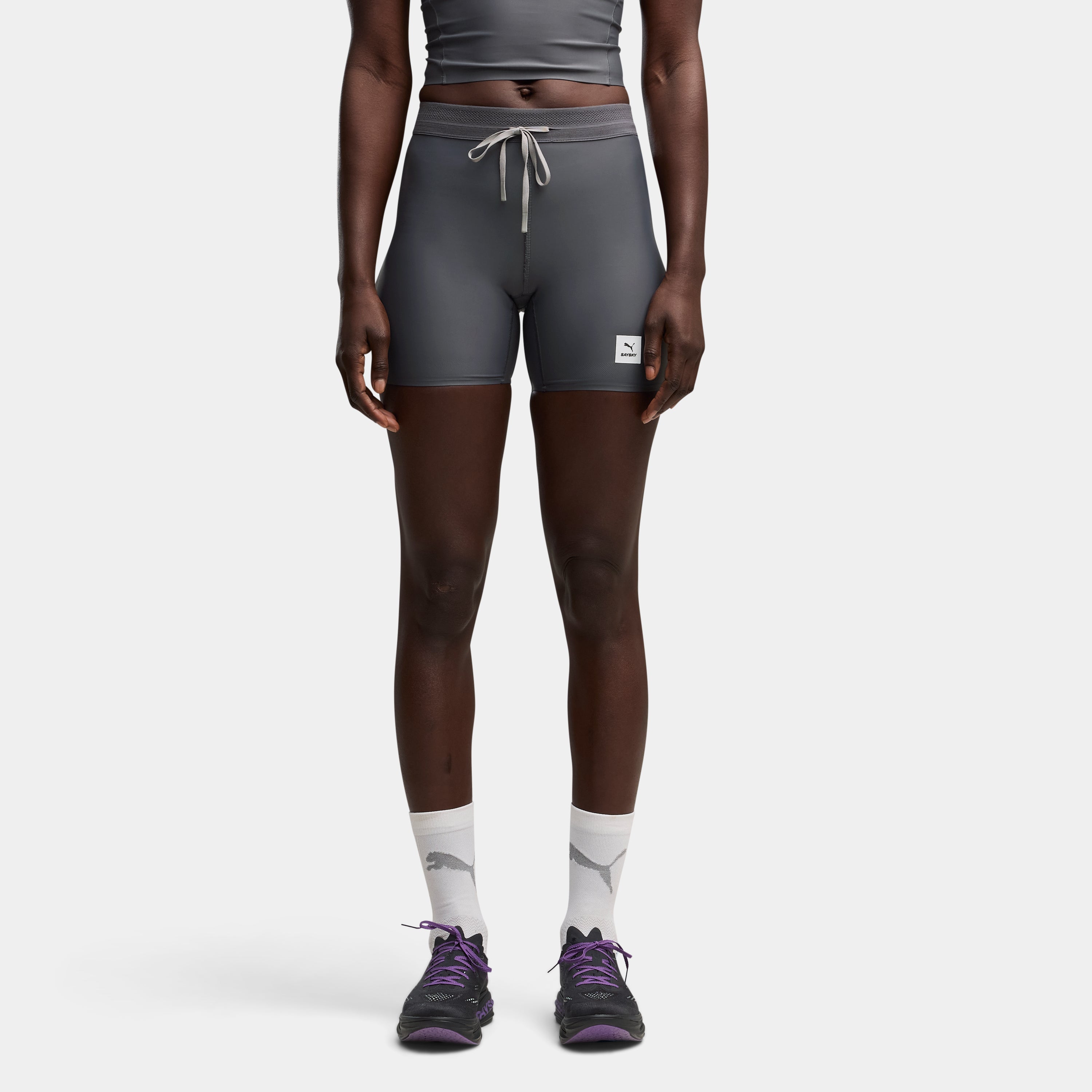 【Puma X SAYSKY】ショートタイツ P52899699 W 5inch Short Tights - Strong Gray [レディーズ]