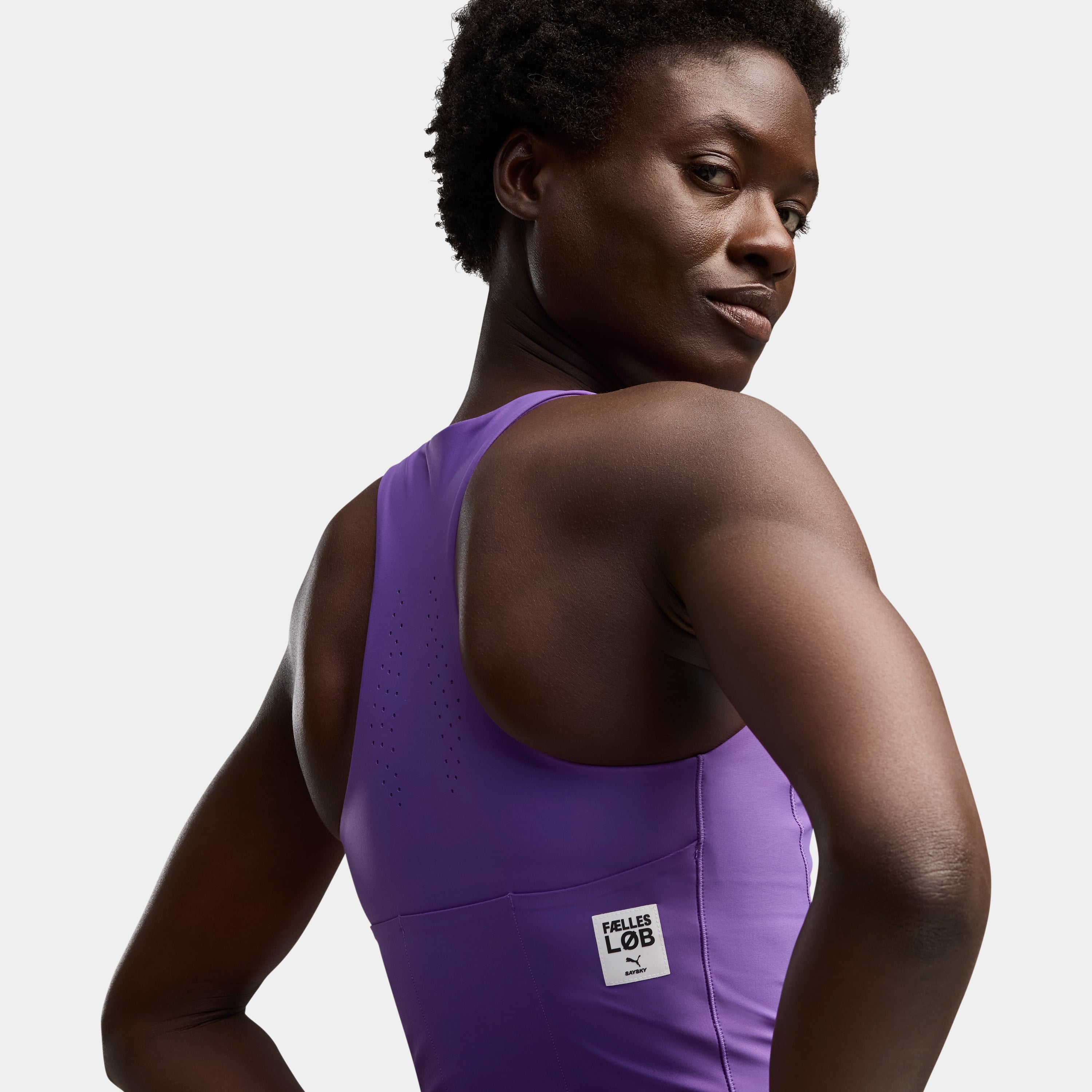 【Puma X SAYSKY】クロップトップ P52899798 W Lightstride Crop Top - Ultra Purple [レディーズ]