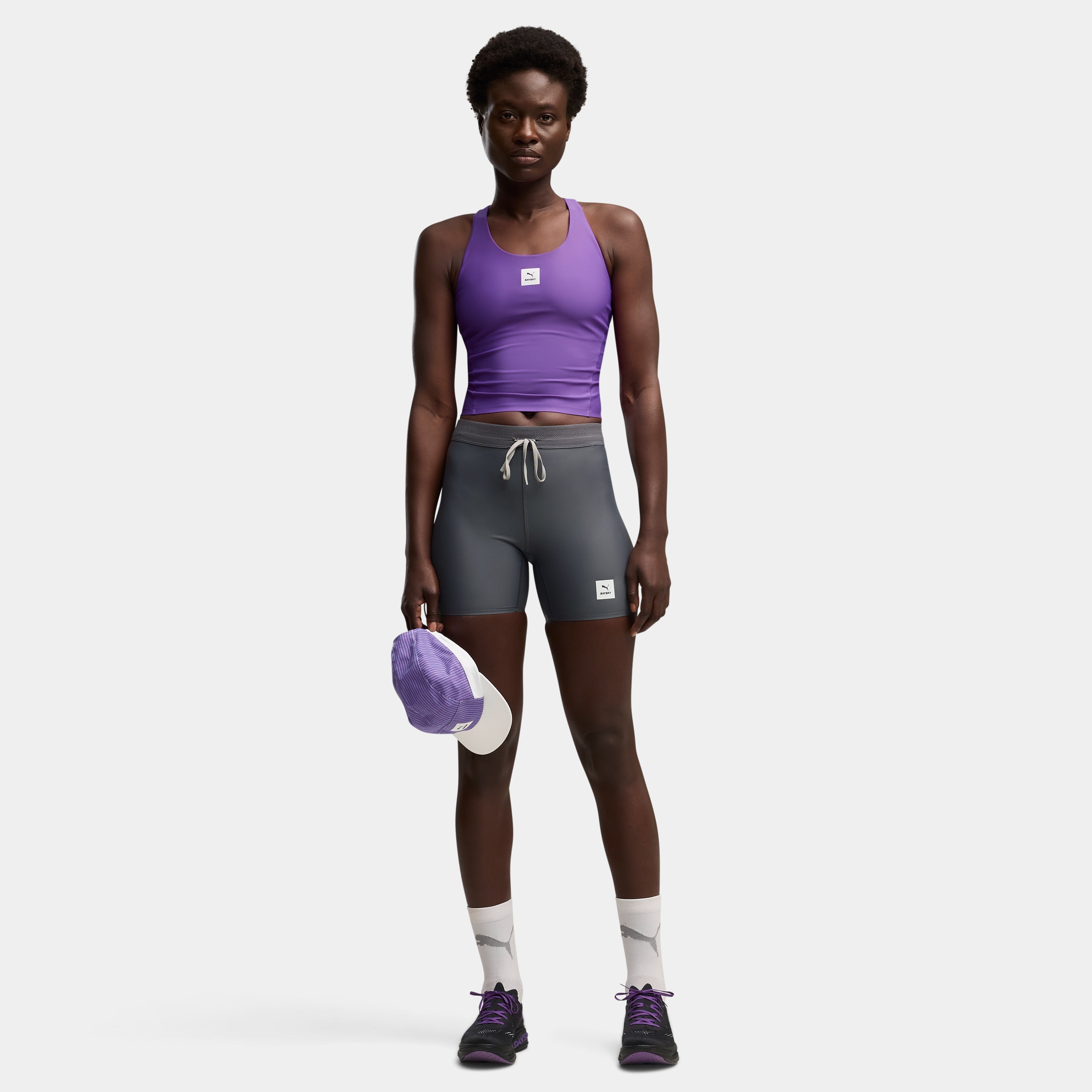 【Puma X SAYSKY】クロップトップ P52899798 W Lightstride Crop Top - Ultra Purple [レディーズ]