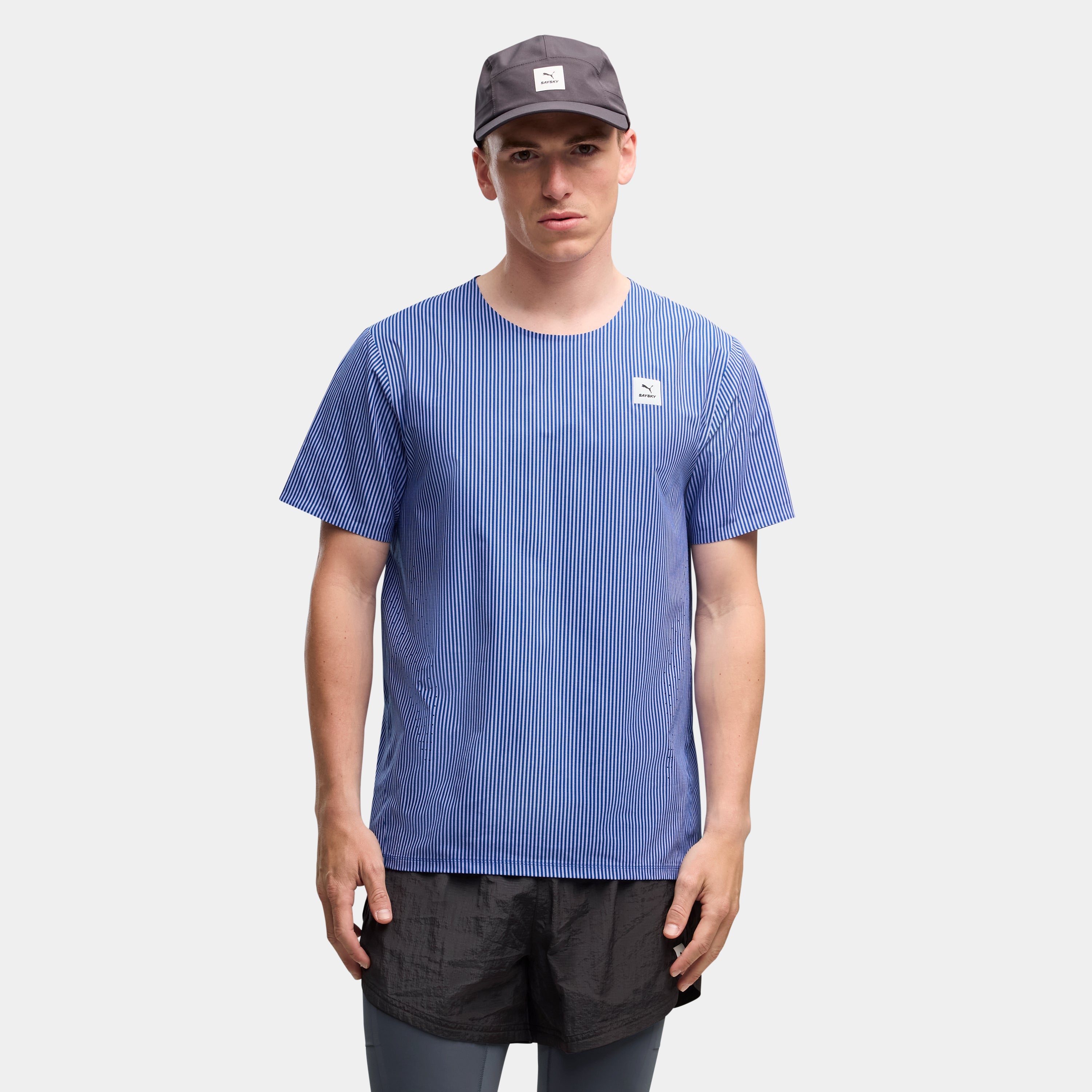 【Puma X SAYSKY】ランニングTシャツ P52919199 M Ultraweave Short Sleeve - Cobalt Glaze [メンズ]
