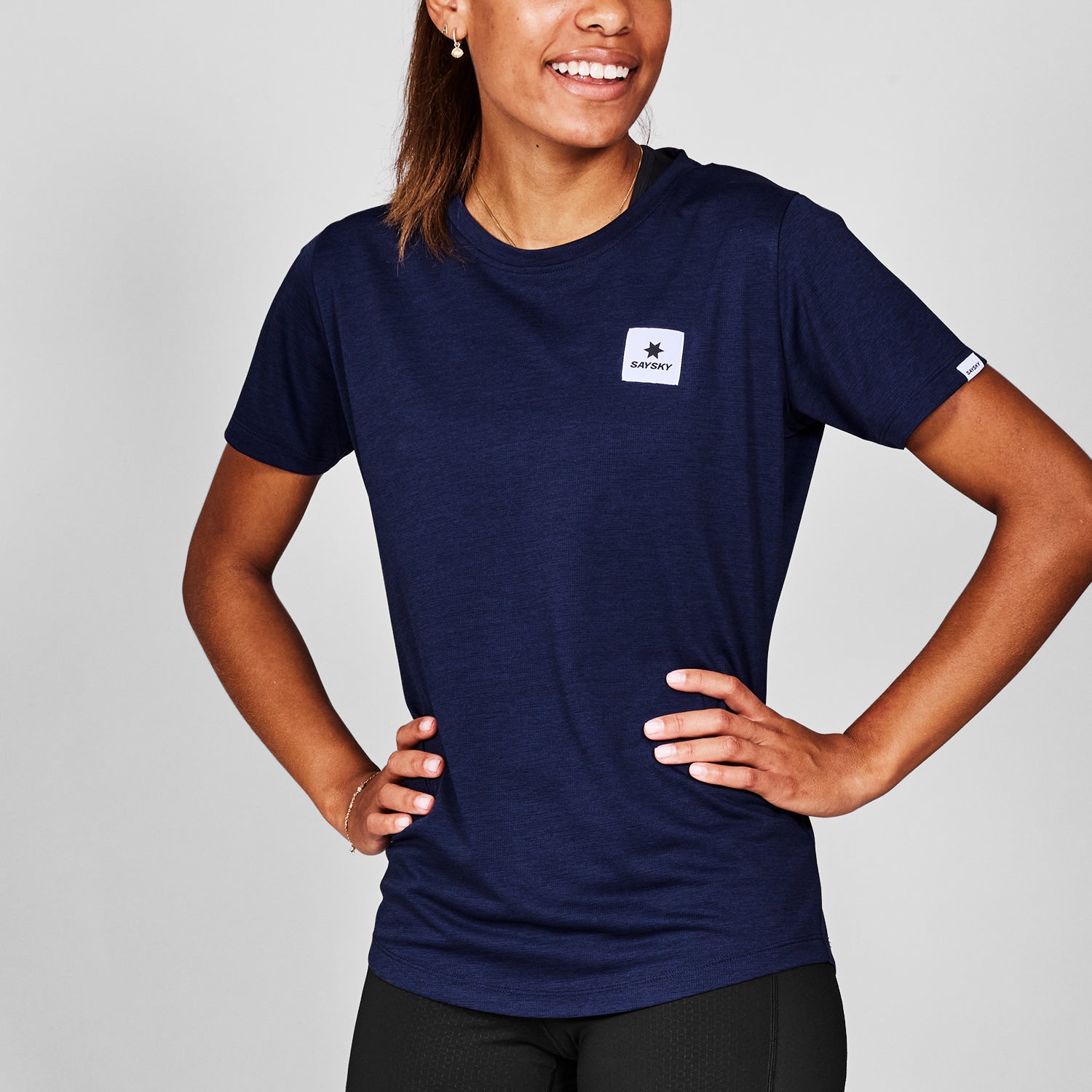 ランニングTシャツ XWRSS30c201 Wmns Clean Combat T-shirt - Blue [レディーズ]