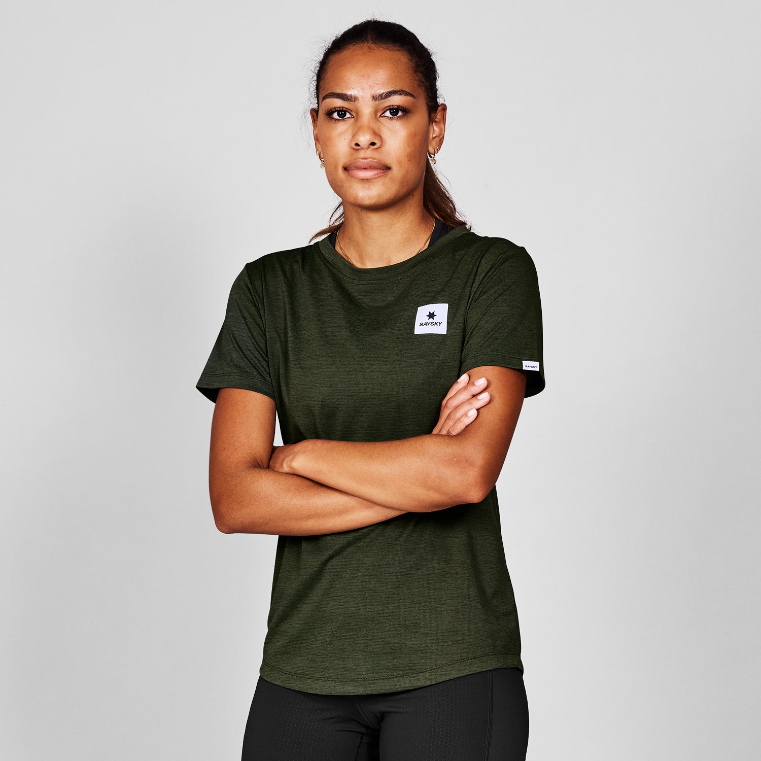 ランニングTシャツ XWRSS30c301 Wmns Clean Combat T-shirt - Green [レディーズ]