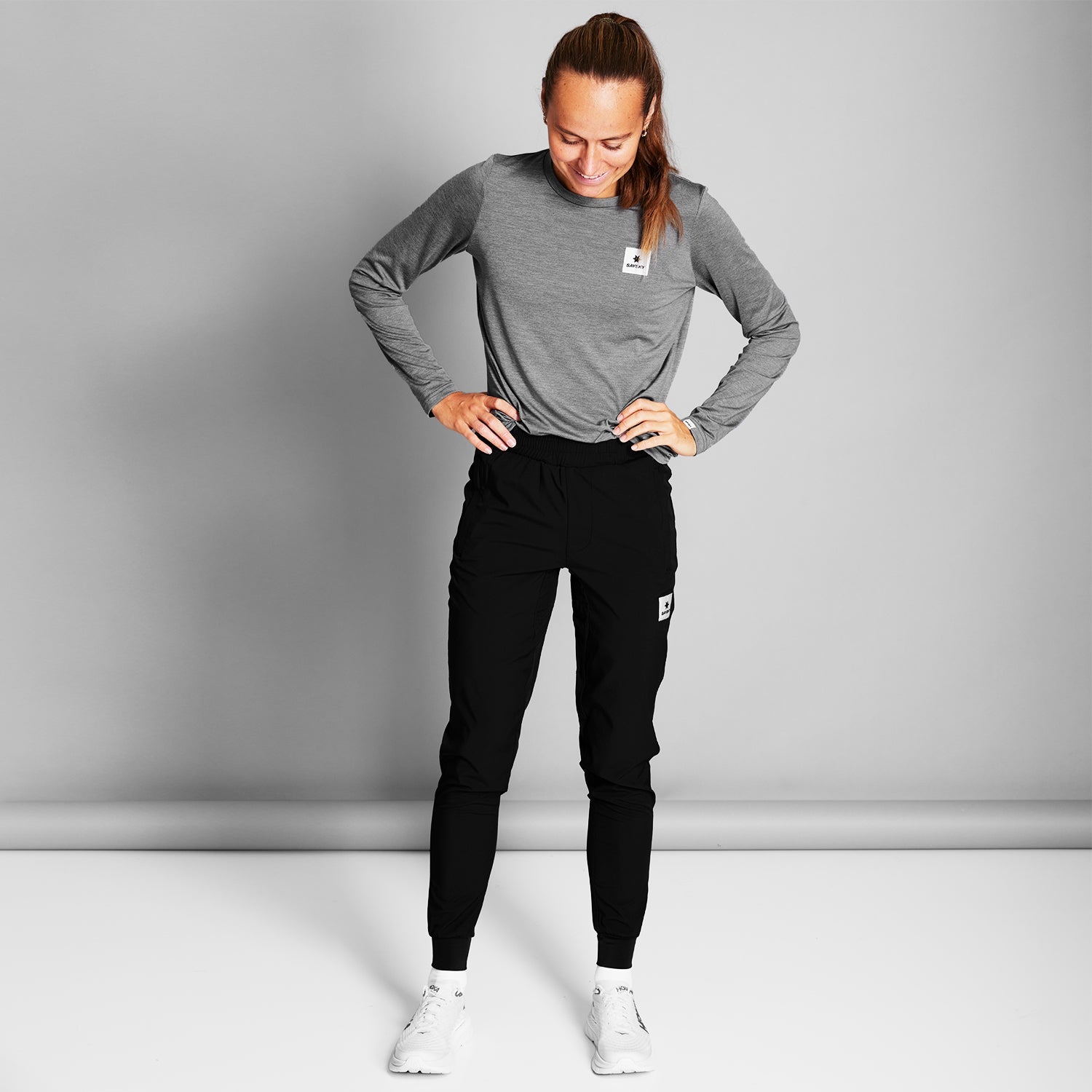 ランニングTシャツ(ロングスリーブ) XWRLS20c6004 Wmns Clean Pace Longsleeve - Grey [レディーズ]