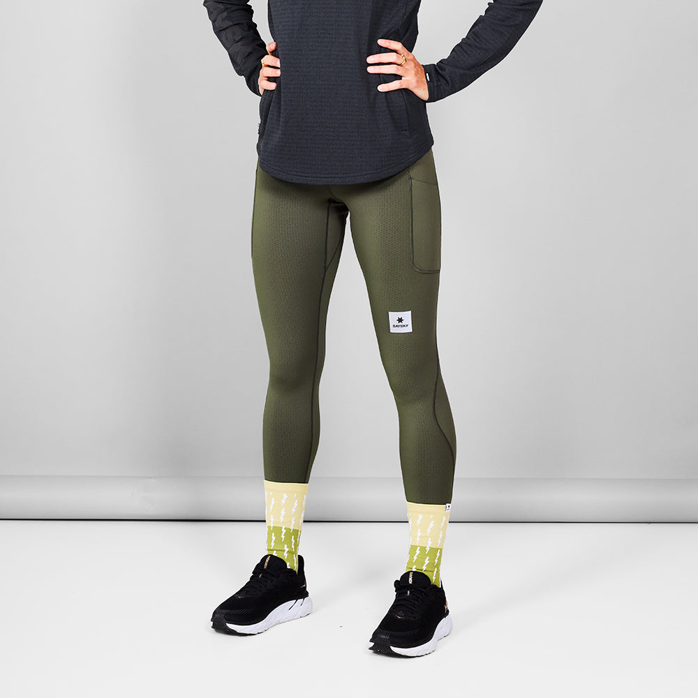 ランニングタイツ XWRLT20c301 W Combat+ Long Tights - Green [レディーズ]