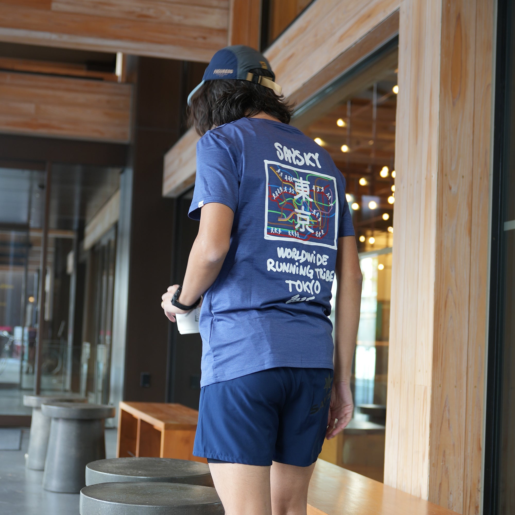 【日本限定】ランニングTシャツ ZMRSS26c2007 Pace Tokyo 2025 T-shirt - Blue [メンズ]