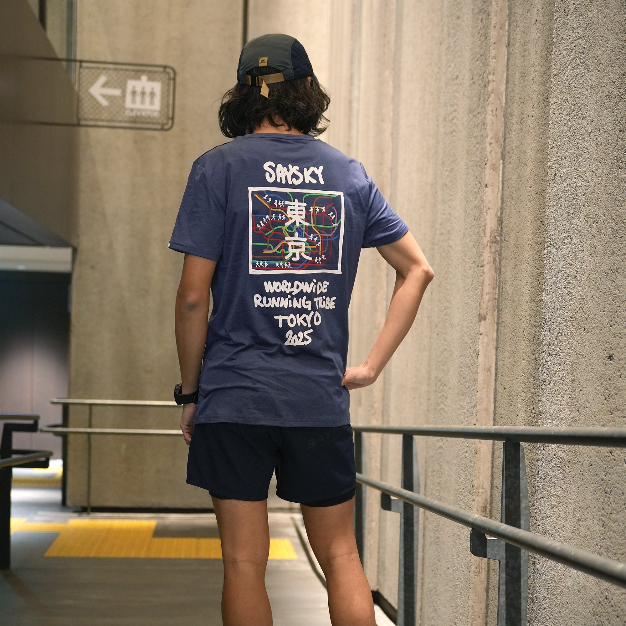 【日本限定】ランニングTシャツ ZMRSS26c2007 Pace Tokyo 2025 T-shirt - Blue [メンズ]