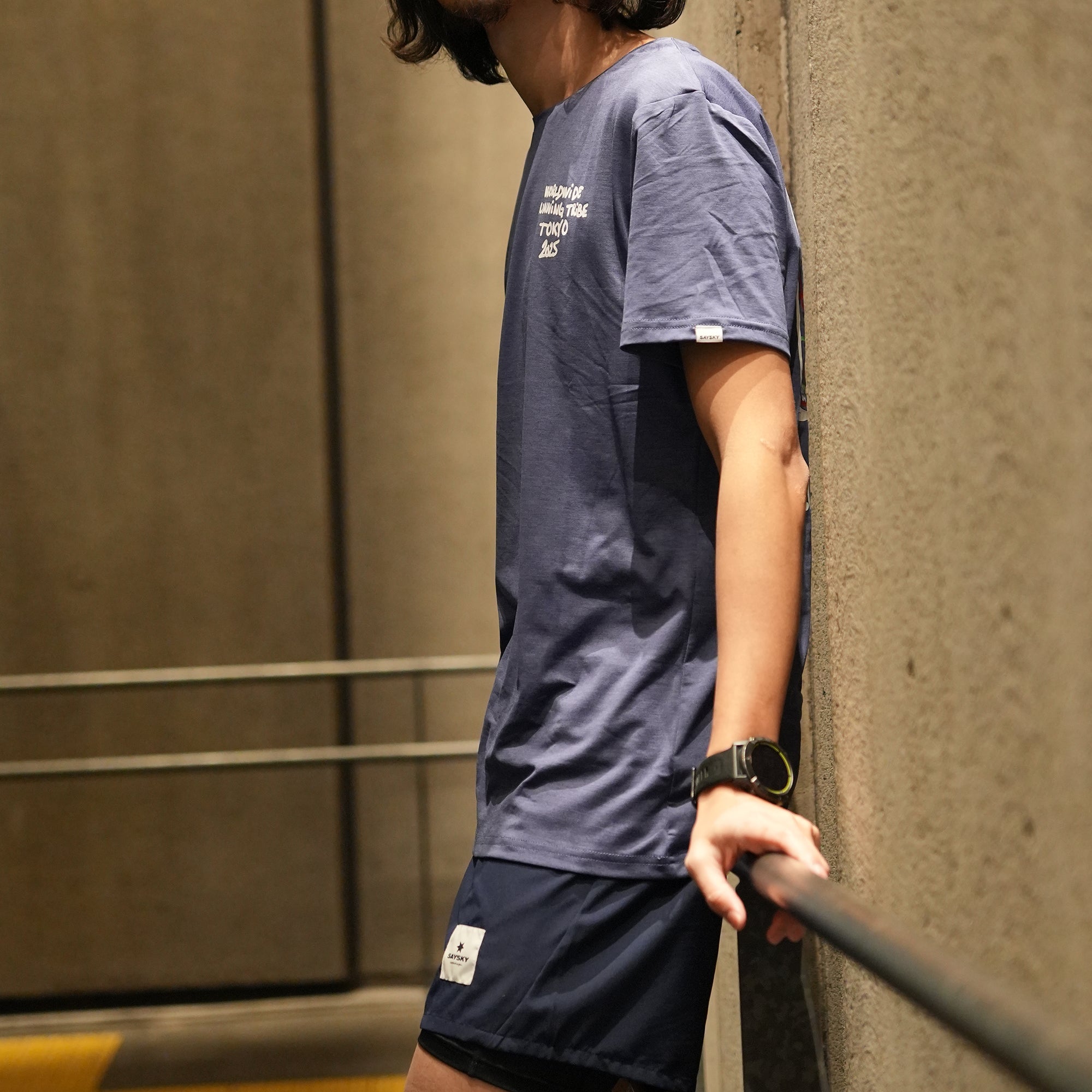 【日本限定】ランニングTシャツ ZMRSS26c2007 Pace Tokyo 2025 T-shirt - Blue [メンズ]