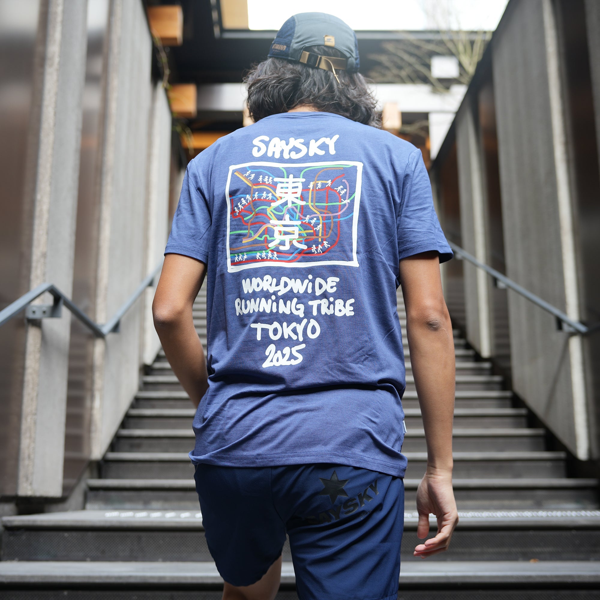 【日本限定】ランニングTシャツ ZMRSS26c2007 Pace Tokyo 2025 T-shirt - Blue [メンズ]