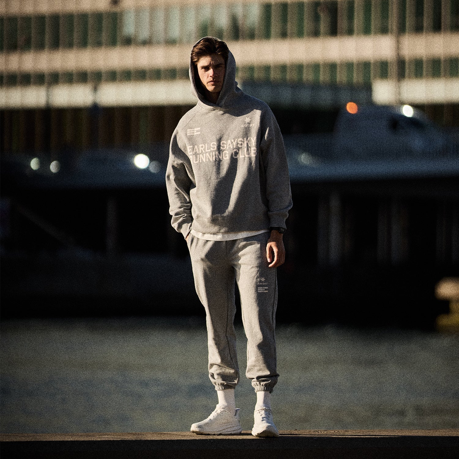 スウェットパーカー ZMLHO01c6005 Earls X SAYSKY Hoodie - Greymelange [メンズ]
