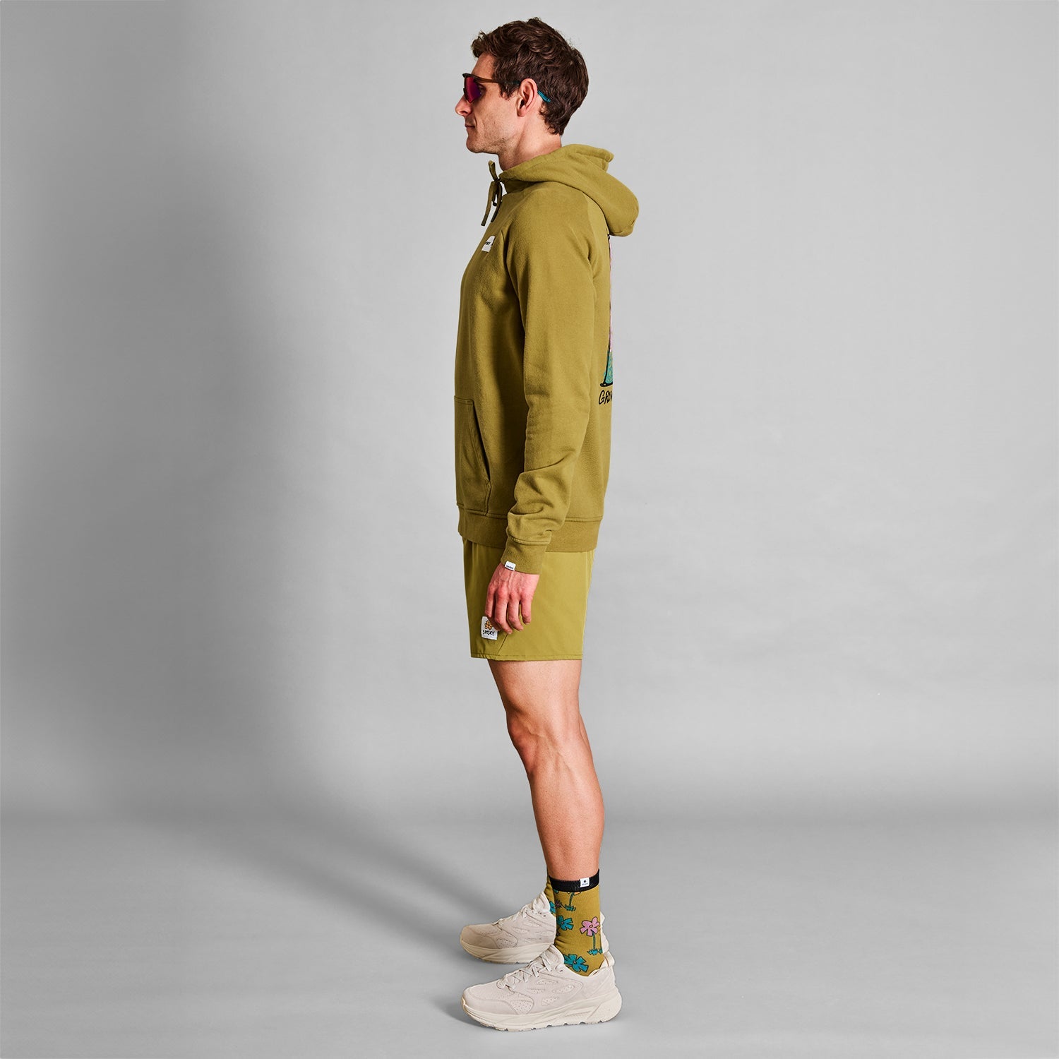 スウェットパーカー LMLHO01c405 Flower Hoodie - Yellow [メンズ]