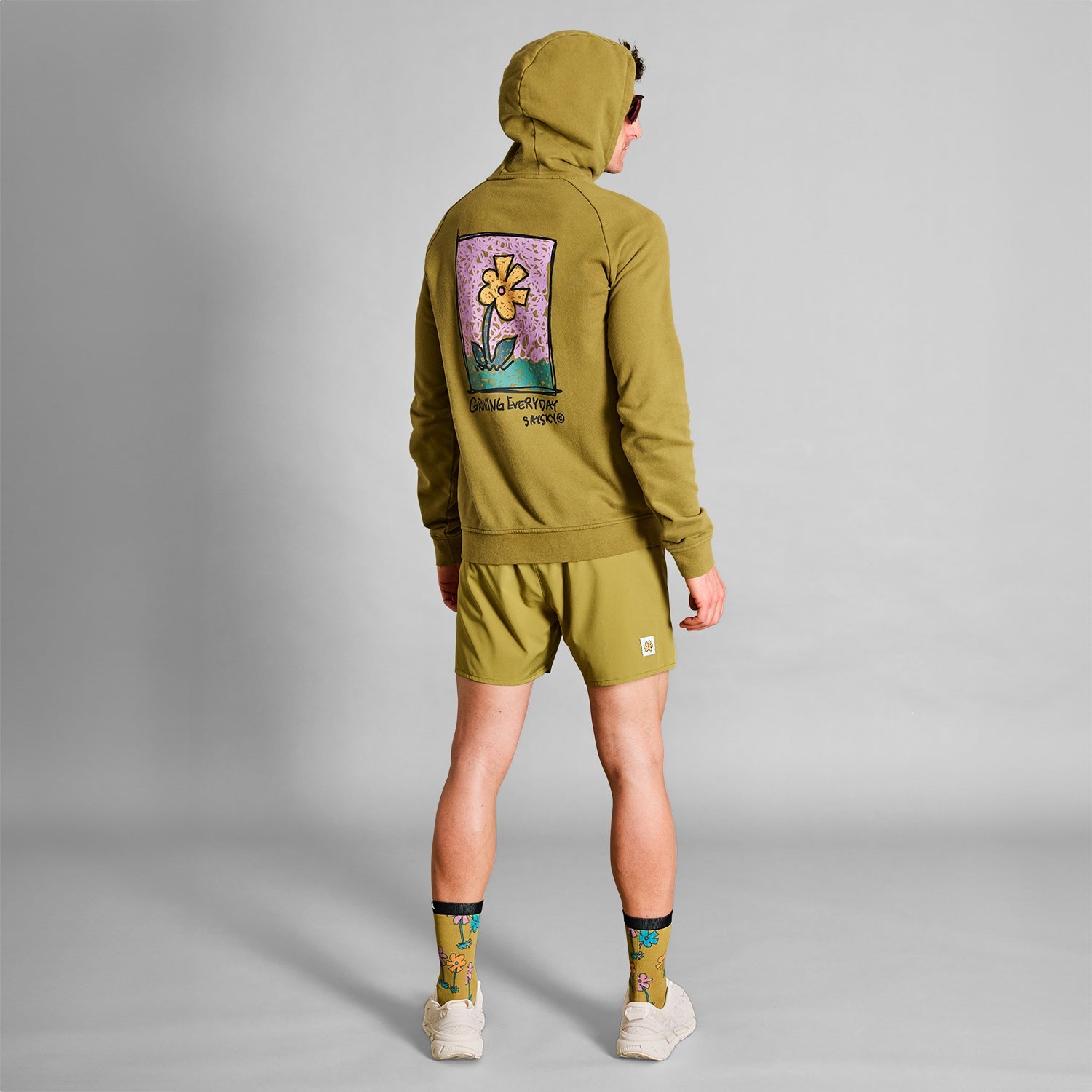 スウェットパーカー LMLHO01c405 Flower Hoodie - Yellow [メンズ]