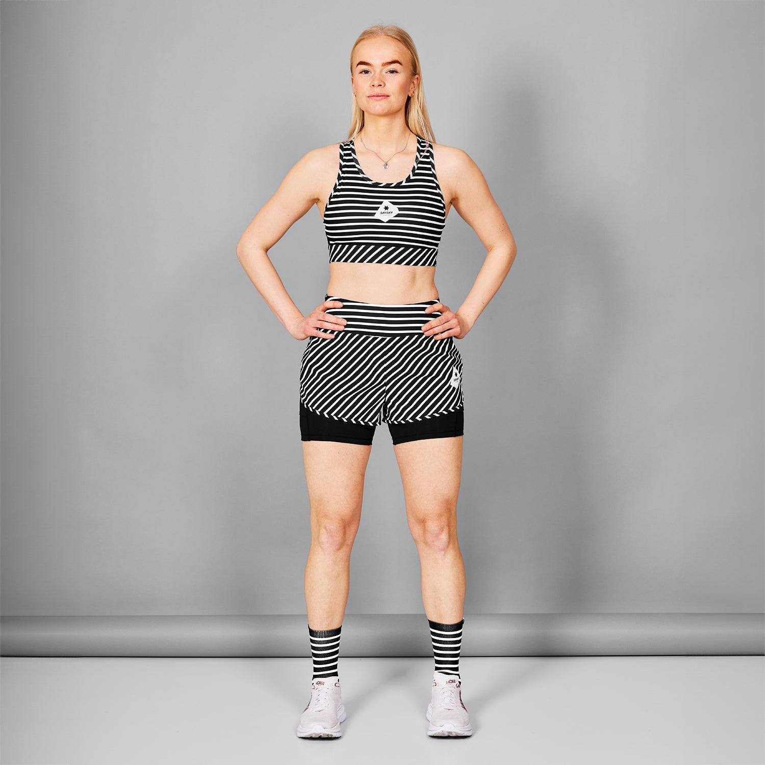 スポーツブラ LWRSB02c003 W Combat Sports Bra - Stripe [レディーズ]