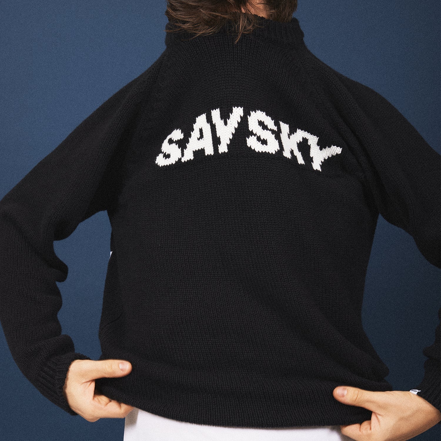 ニット LMLKW02c901 Logo Knitted Crew Neck - Black [ユニセックス]