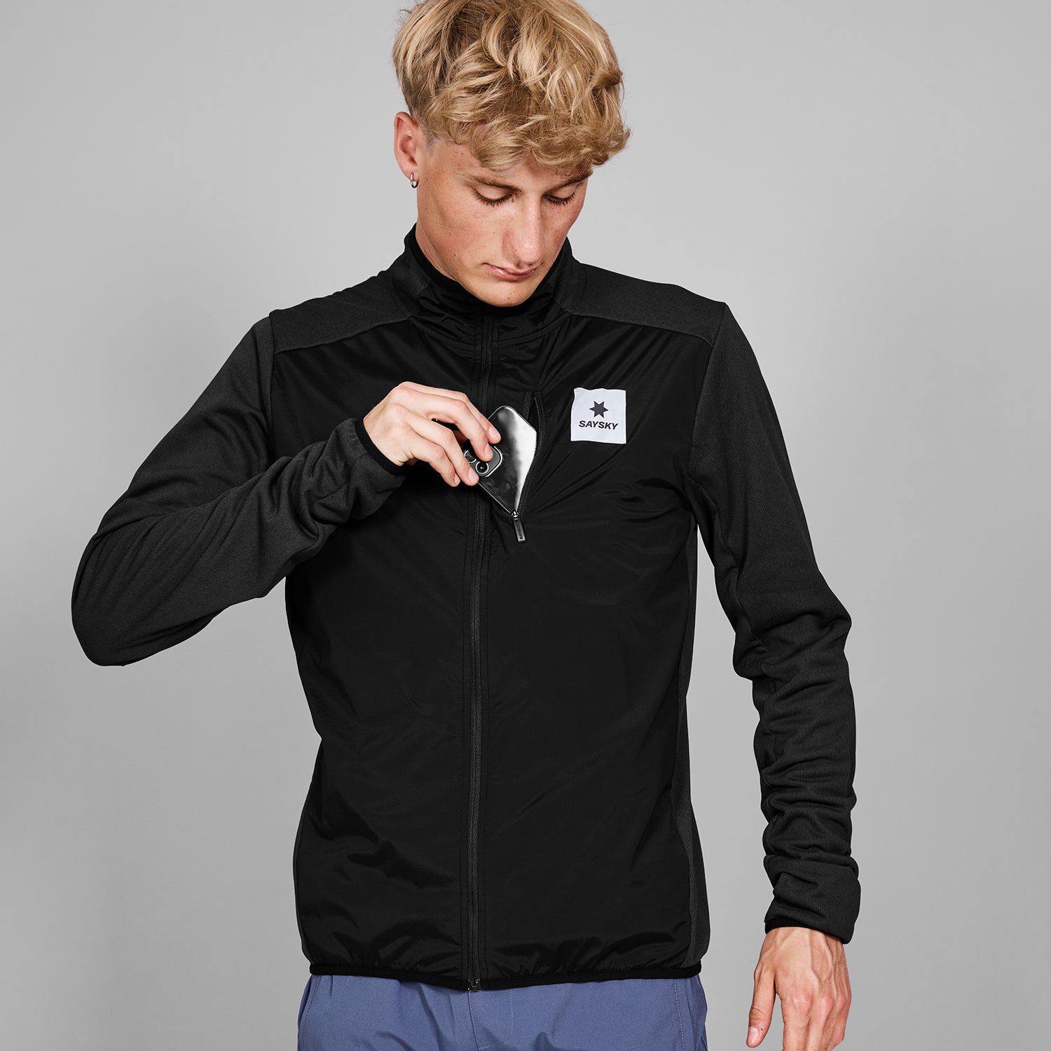 ランニングフリース MMRFL60c901 Flow Zip Fleece - Black [メンズ]