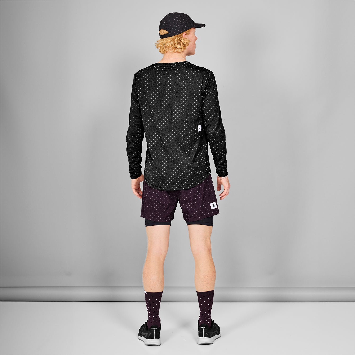 ランニングショーツ MMRSH01c1022 Reflective Polka Pace 2-in-1 Shorts 5inch - Purple  [メンズ]