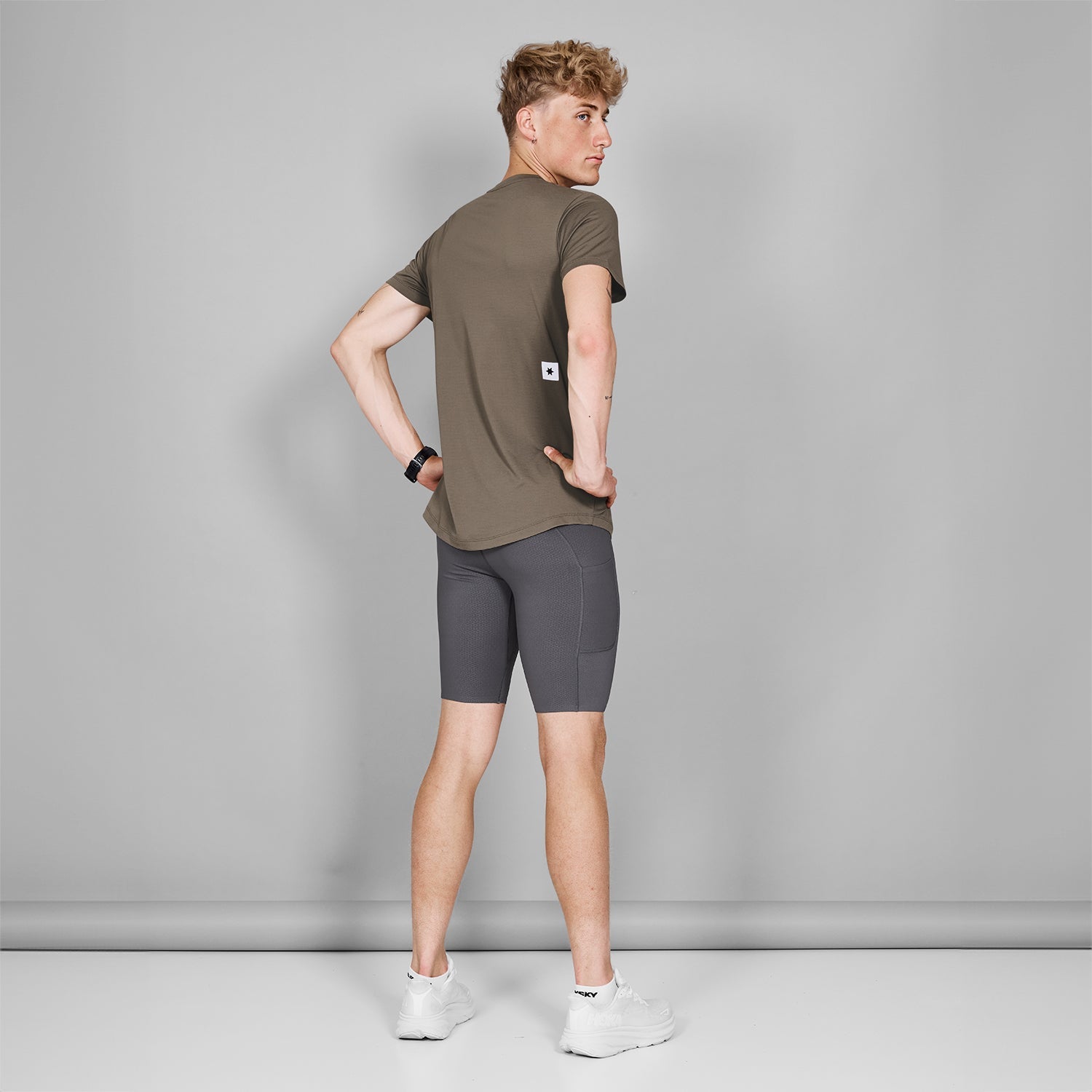 ランニングTシャツ MMRSS30c7005 Logo Combat T-shirt - Brown Melange [メンズ]