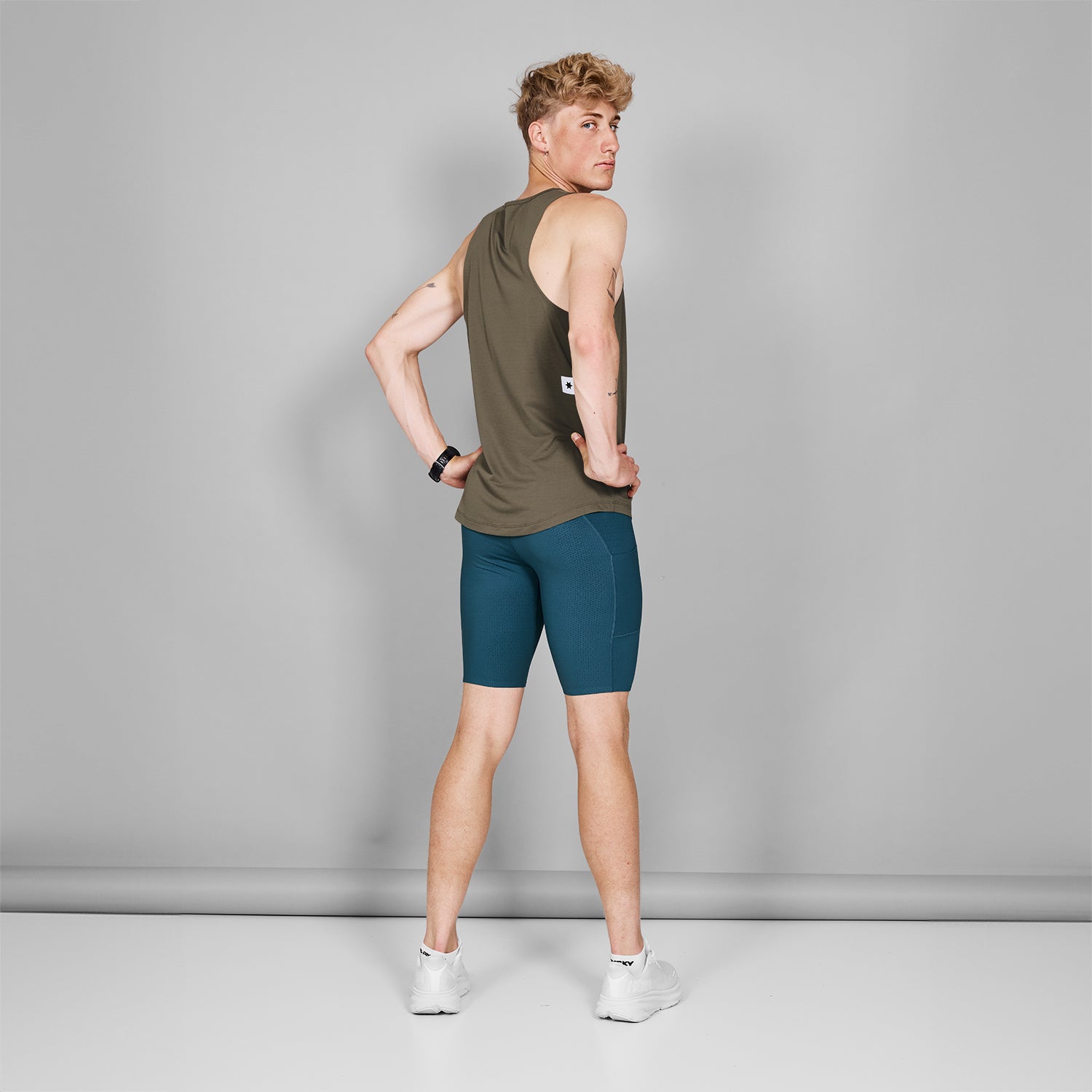 □ 公式 □ SAYSKY/セイスカイ ランニングタイツ MMRST31c208 Combat+ Short Tights 9inch - Blue  [メンズ]