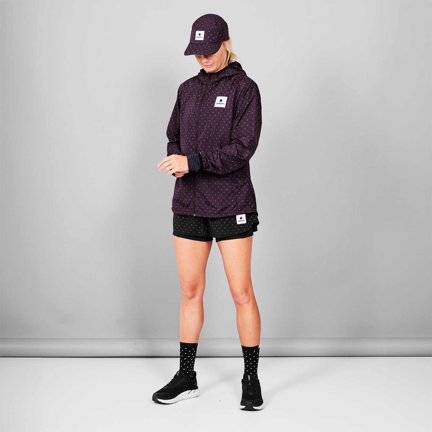 ランニングキャップ MUACA103c1022 Reflective Polka Combat Cap 103 - Purple [ユニセックス]