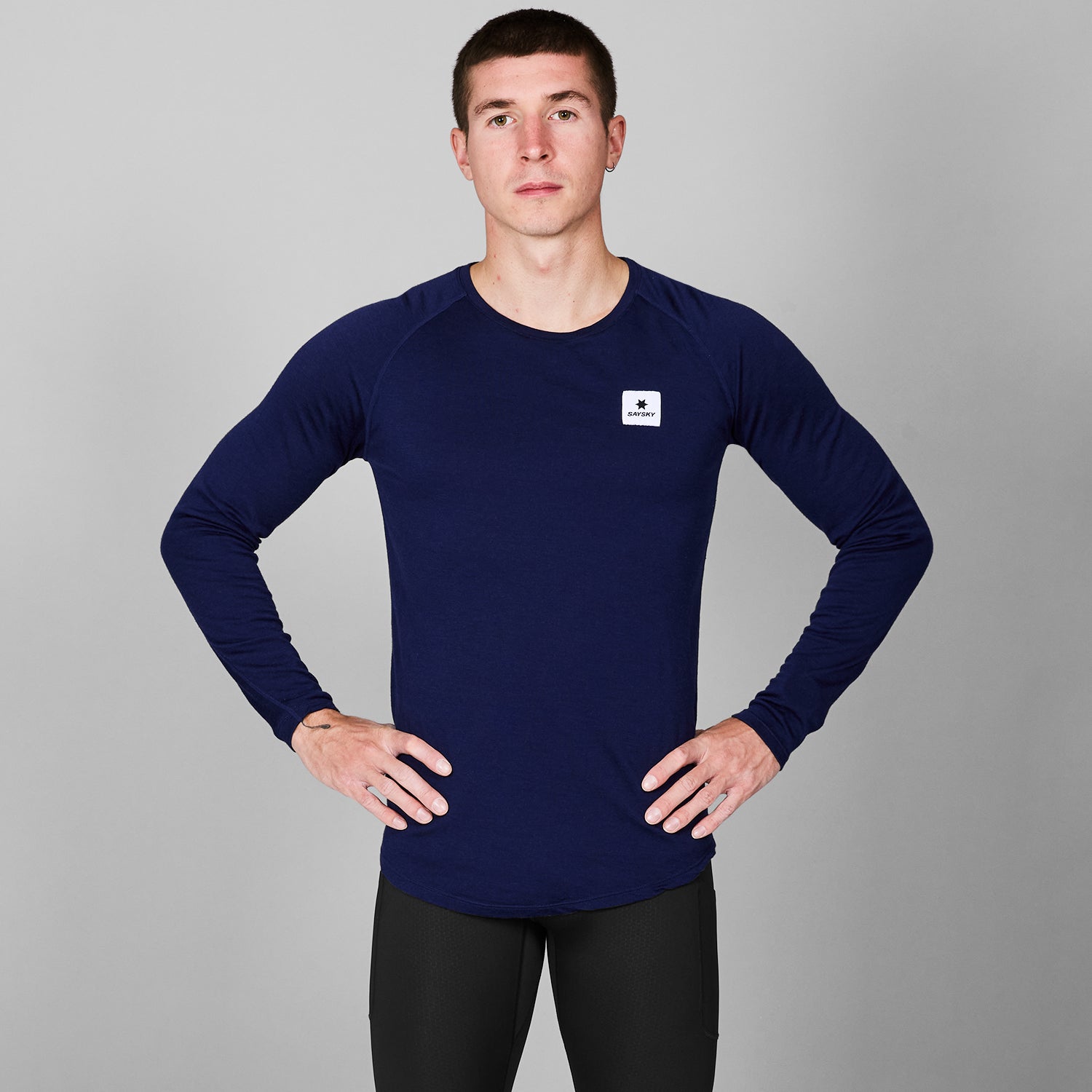 美品  □ 公式 □ SAYSKY/セイスカイ ランニングTシャツ(ロング サーフィン・ボディボード