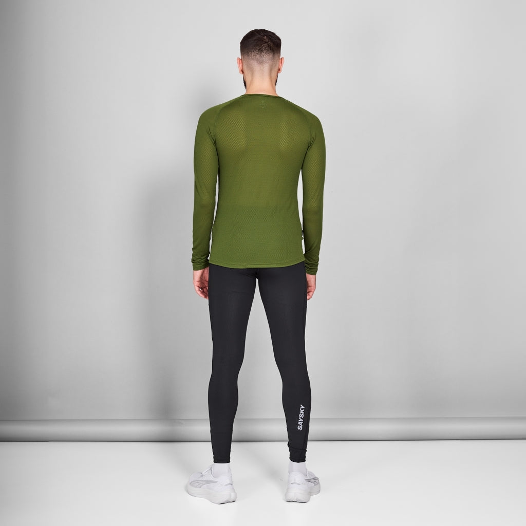 ベースレイヤー NMRBL32c313 Mesh Base Layer Long Sleeve - Green [メンズ]