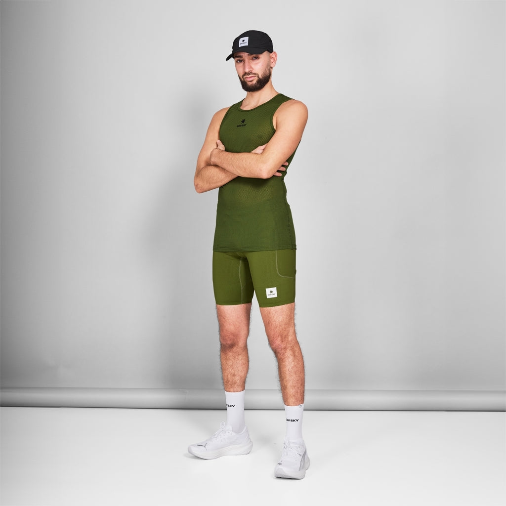 ベースレイヤー NMRBL31c313 Mesh Base Layer Singlet - Green [メンズ]