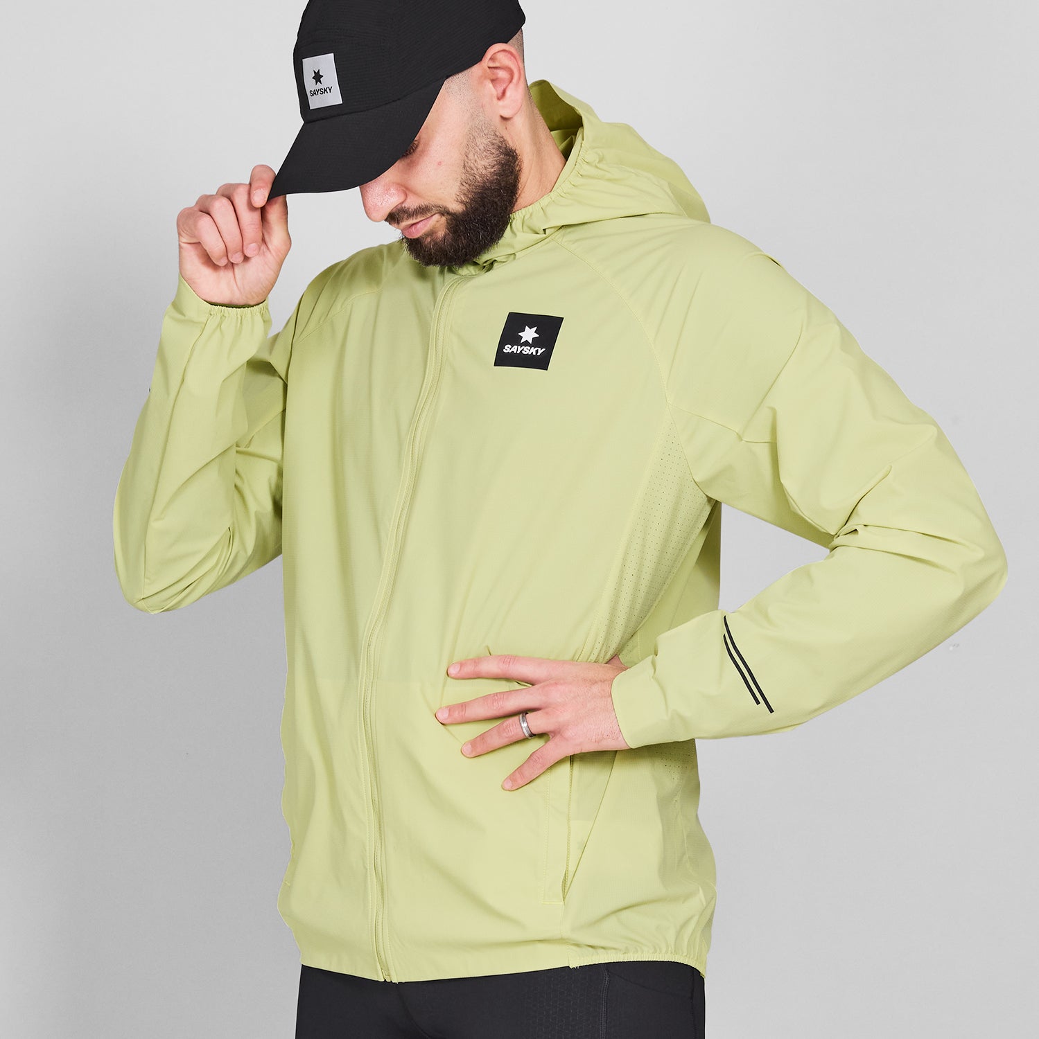 ランニングジャケット NMRJA20c312 Clean Pace Hooded Jacket - Green [メンズ]