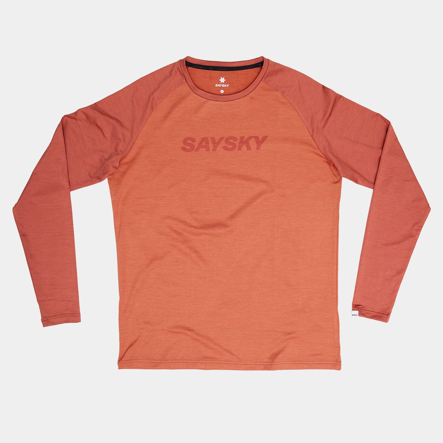 ランニングTシャツ（ロングスリーブ） NMRLS21c5005 Logo Pace Long Sleeve - Red Melange [メンズ]