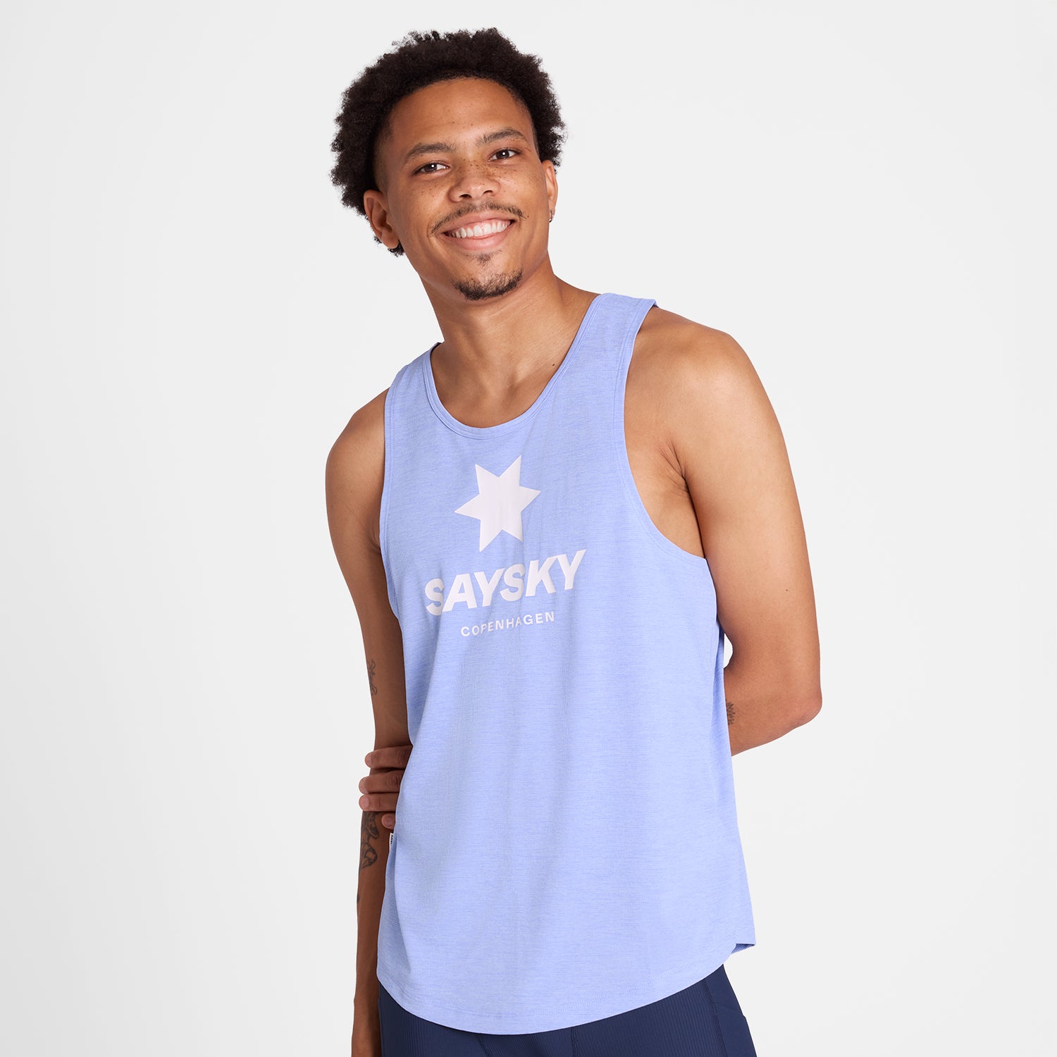レースシングレット NMRSI30c7008 Logo Combat Singlet - Purple Melange [メンズ]