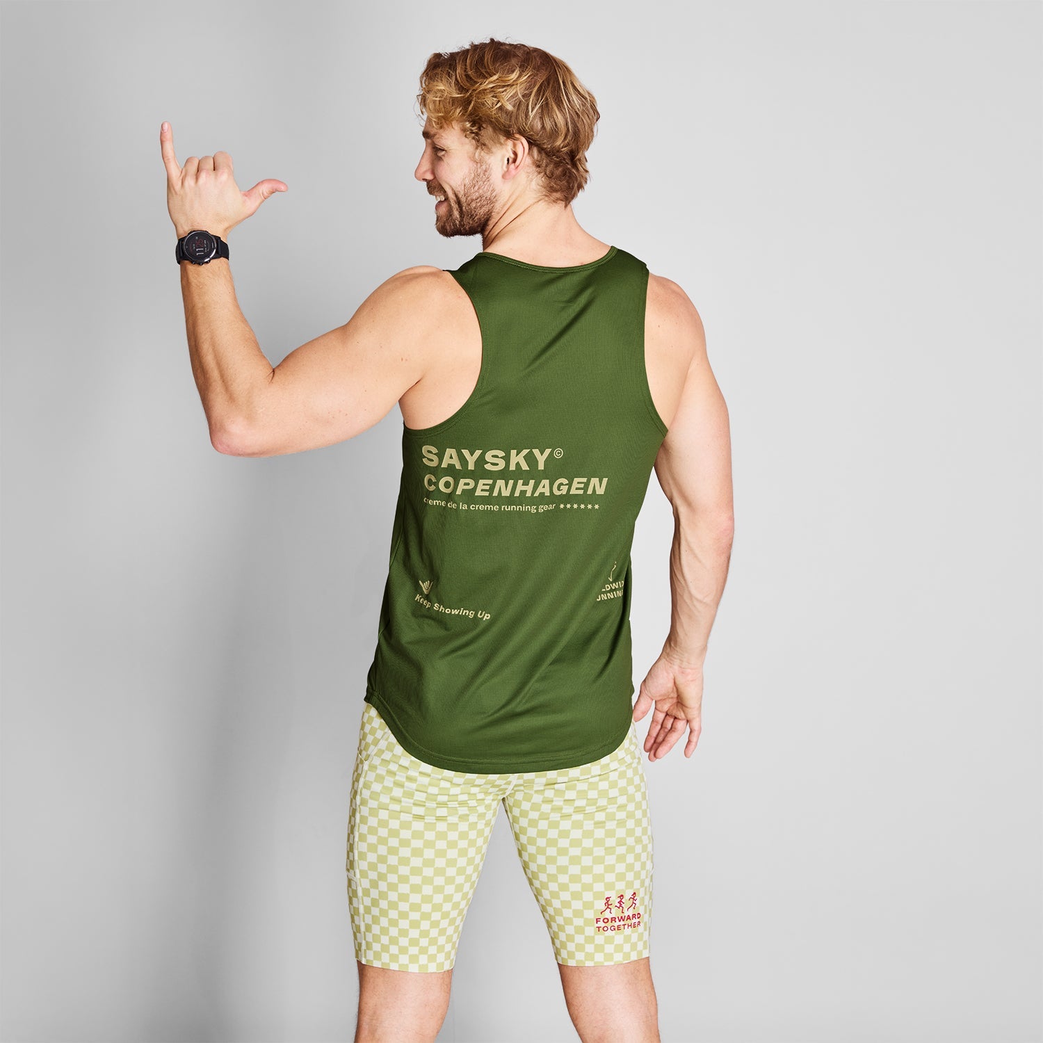 レースシングレット NMRSI31c313 Statement Combat Singlet - Green [メンズ]