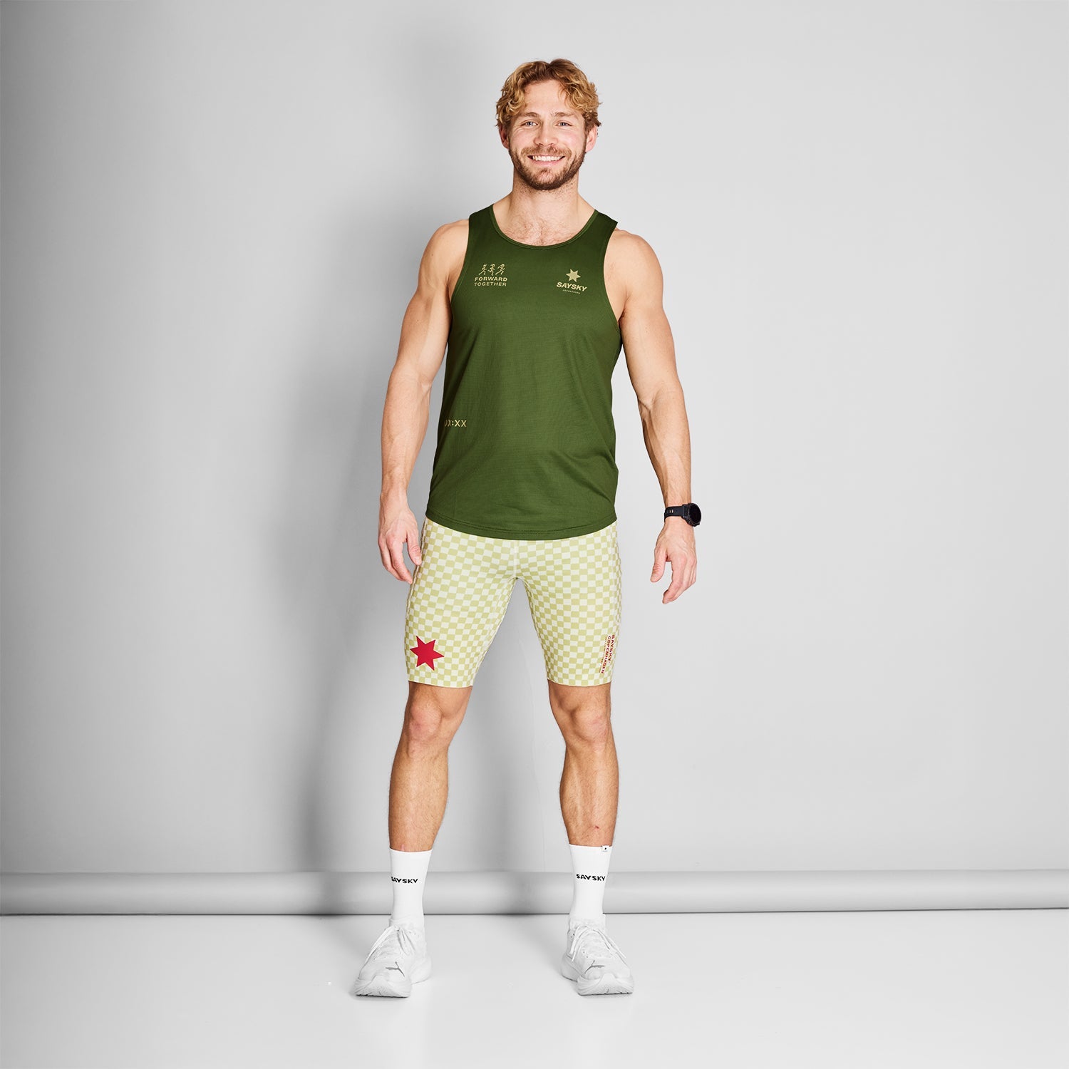 レースシングレット NMRSI31c313 Statement Combat Singlet - Green [メンズ]