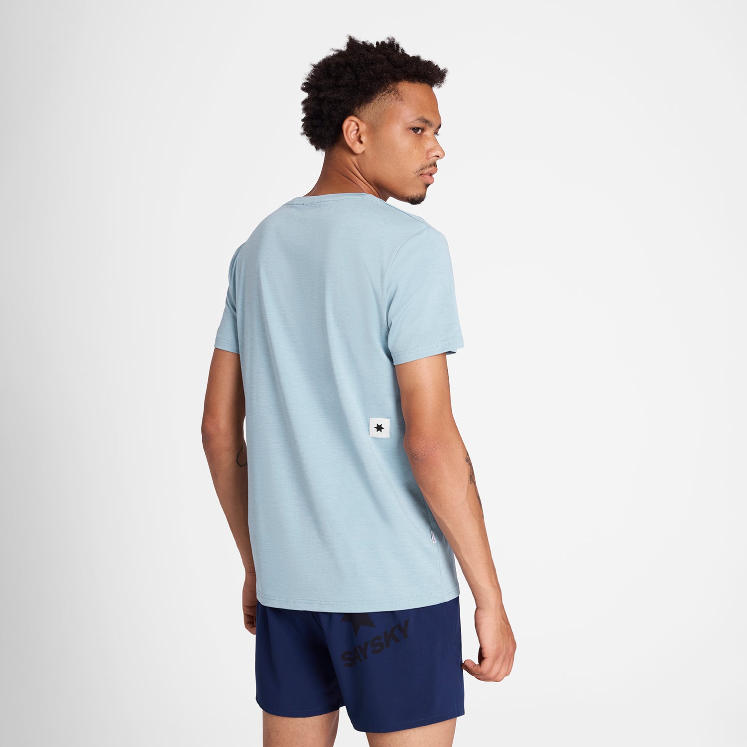 ランニングTシャツ NMRSS20c2010 Logo Pace T-shirt - Blue Melange [メンズ]