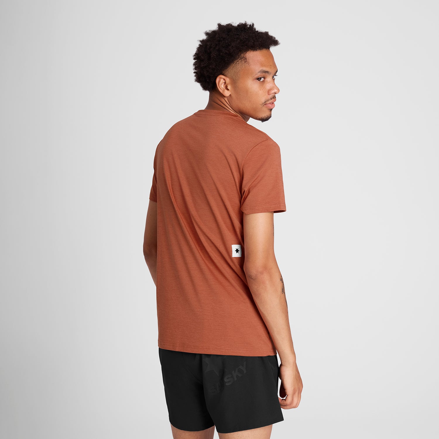 ランニングTシャツ NMRSS20c5006 Logo Pace T-shirt - Red Melange [メンズ]