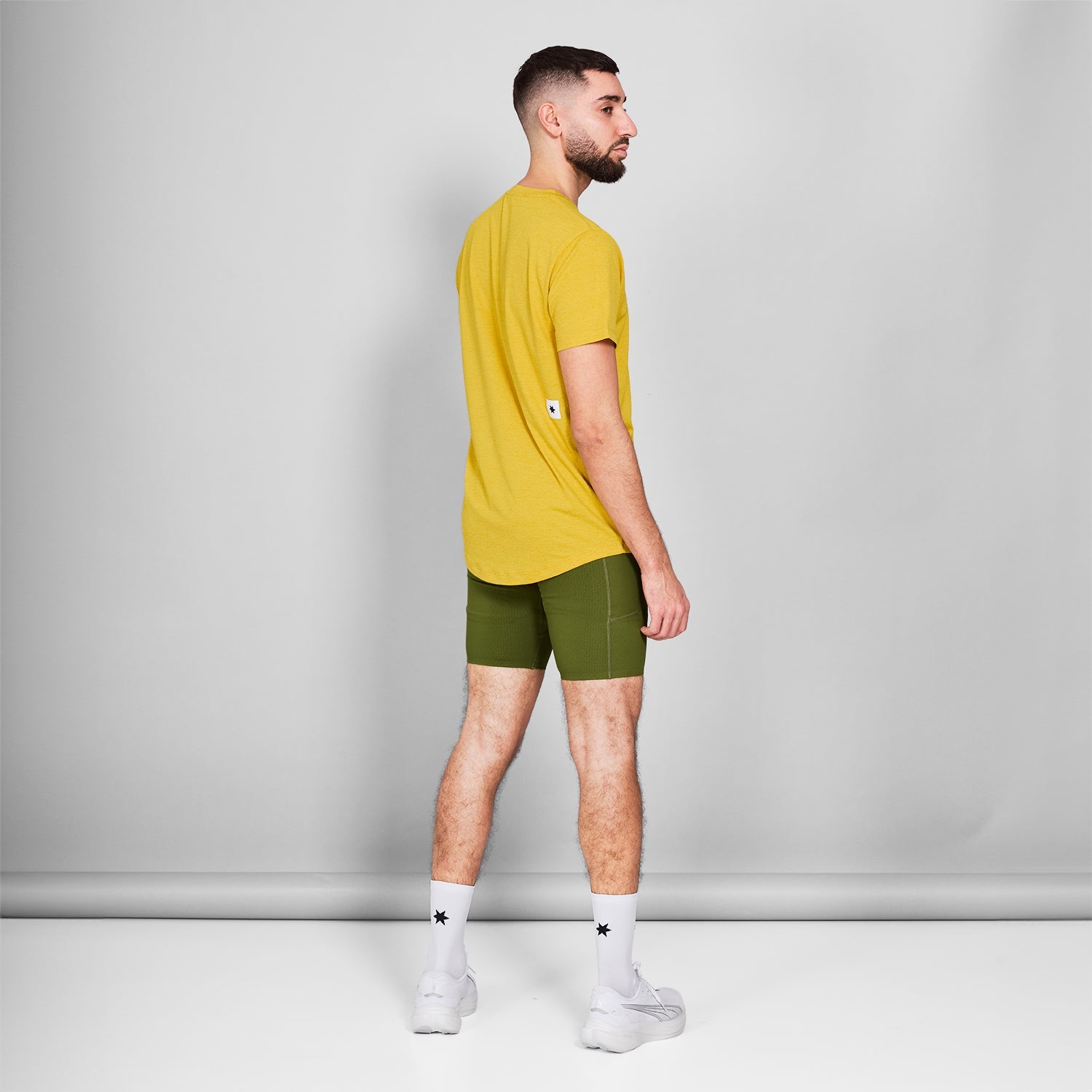 ランニングTシャツ NMRSS30c4007 Logo Combat T-shirt - Yellow [メンズ]