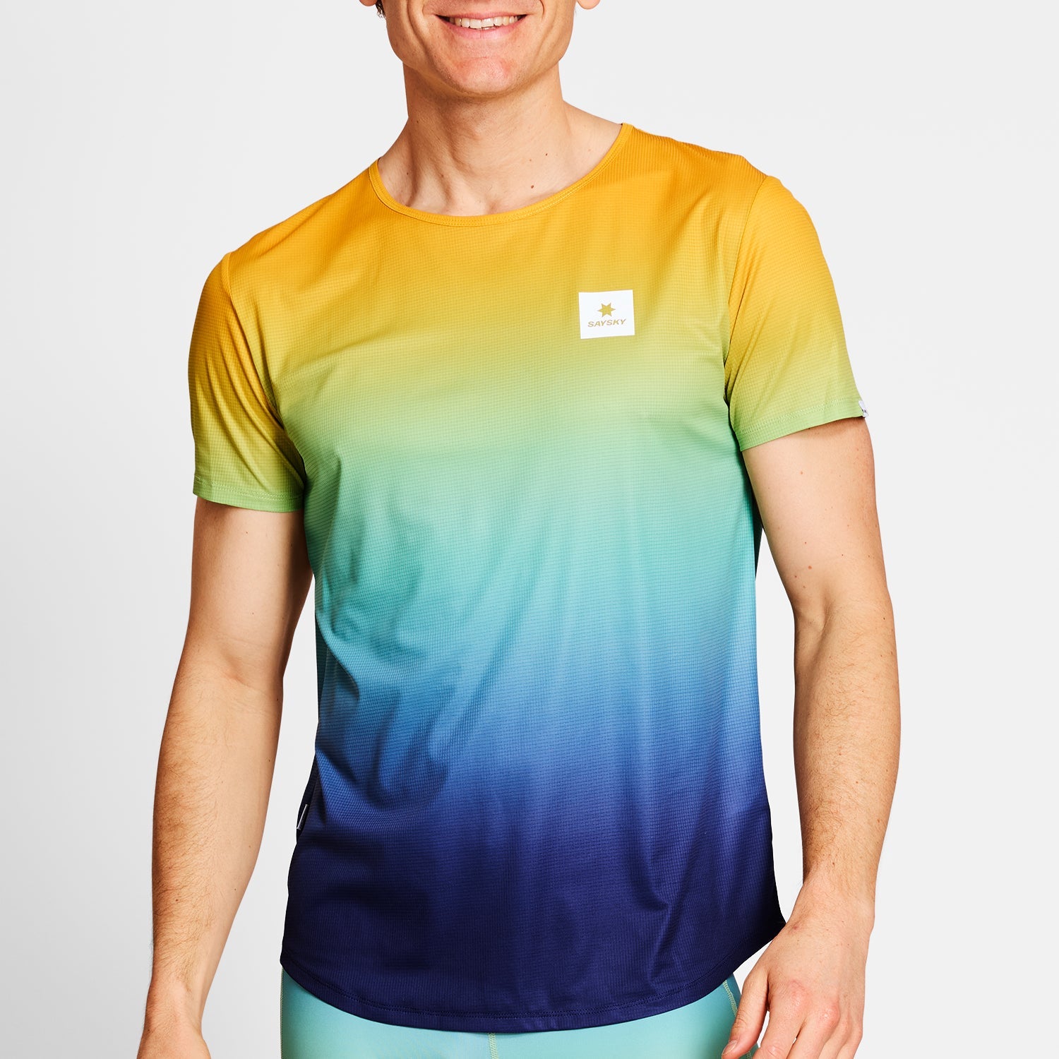 ランニングTシャツ NMRSS60c1032 Drip Dye Flow T-shirt - Blue Aop [メンズ]