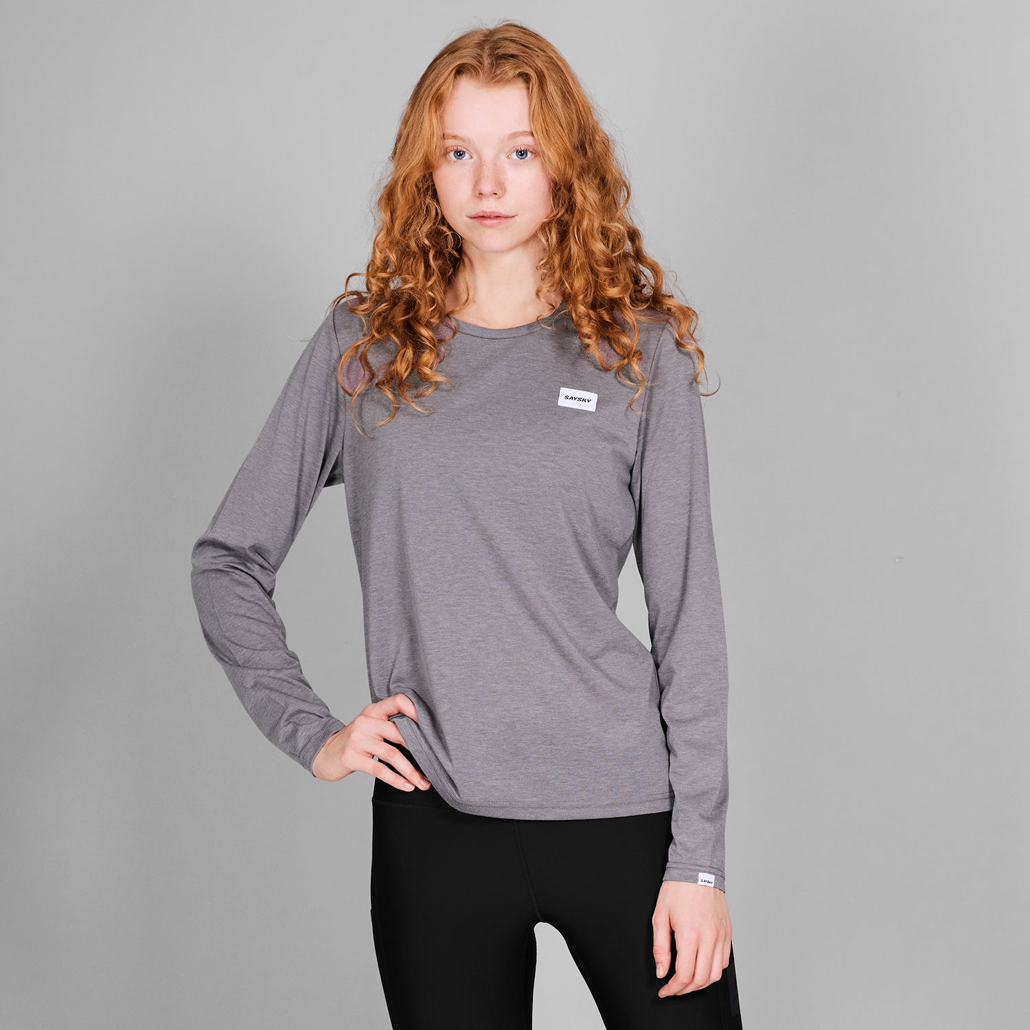 モーションTシャツ（ロングスリーブ） NWRLS51c6007 W Clean Motion Long Sleeve - Grey Melange [レディーズ]