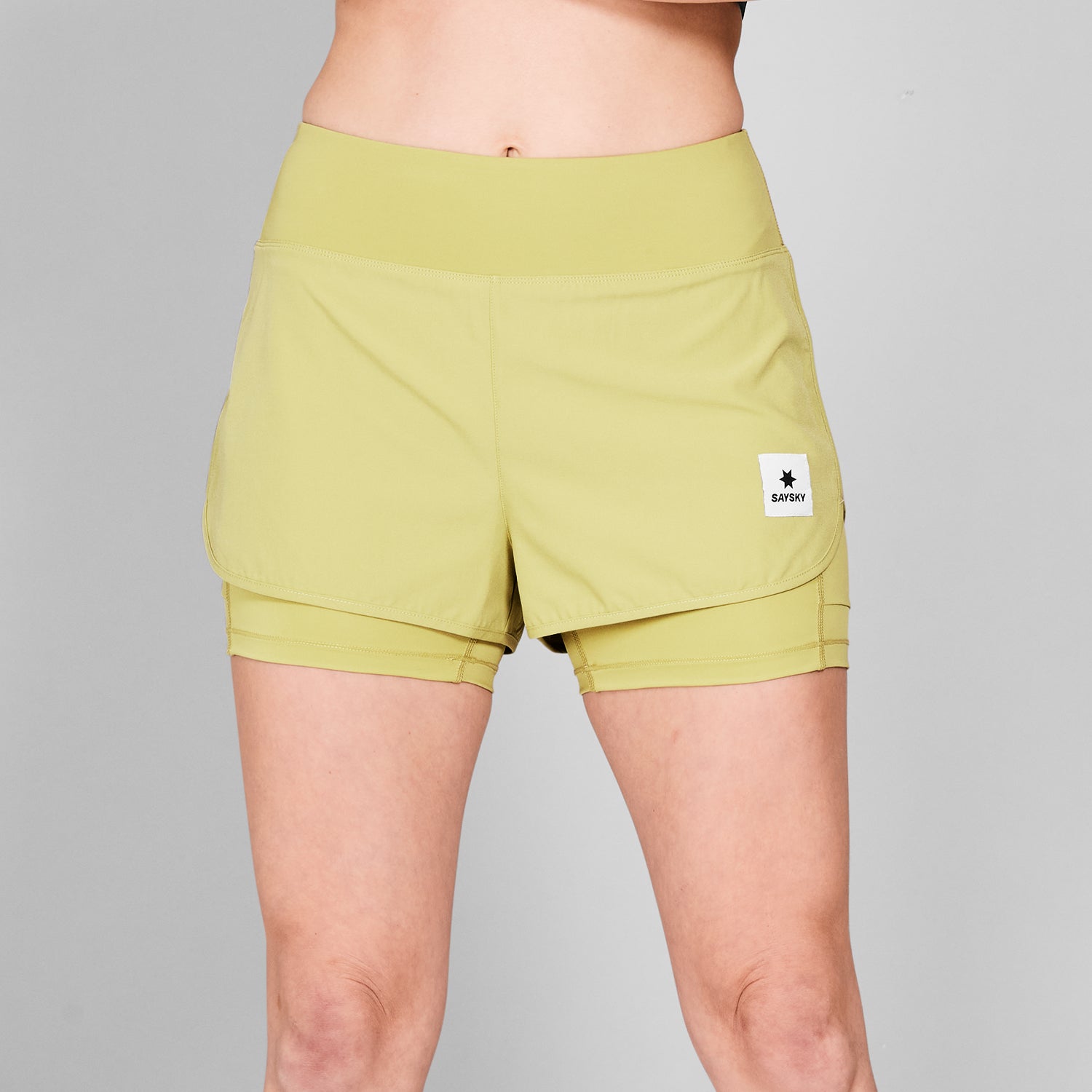 ランニングショーツ NWRSH23c312 W Pace 2-in-1 Shorts 3inch - Green [レディーズ]