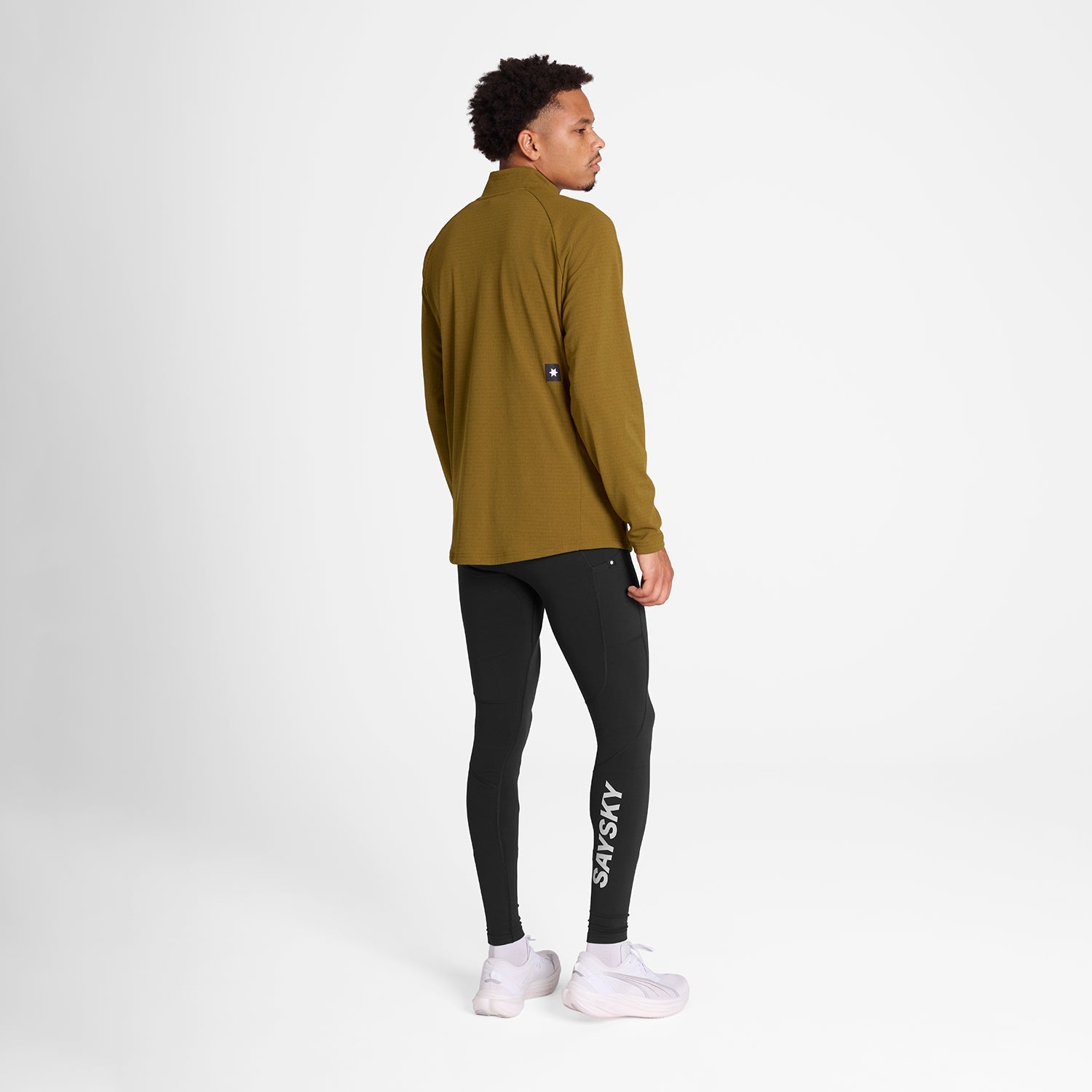 ランニングフリース OMRFL03c7011 Blaze Half Zip Light Fleece - Camel [メンズ]