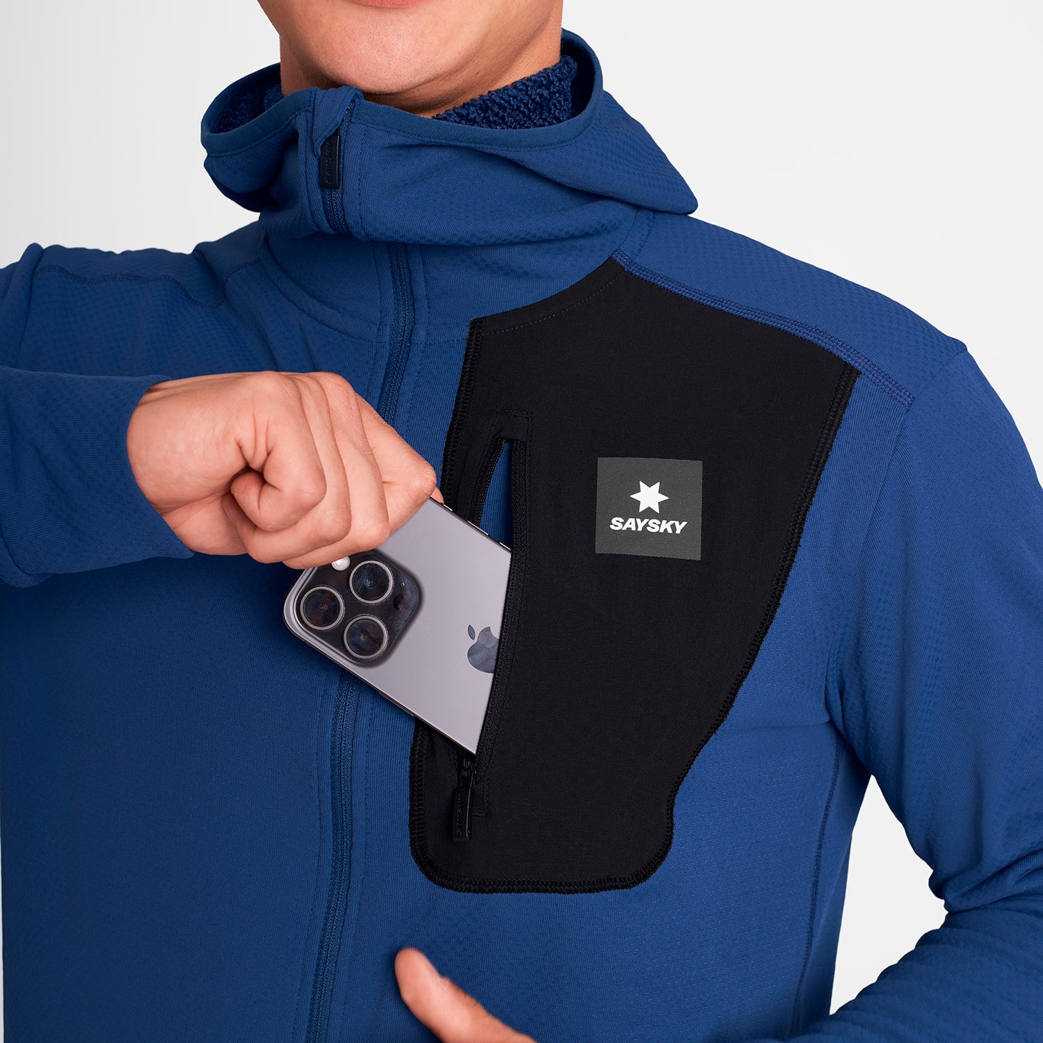 スウェットパーカー OMRHO30c219 Combat Half Zip Fleece Hoodie - BLUE [メンズ]