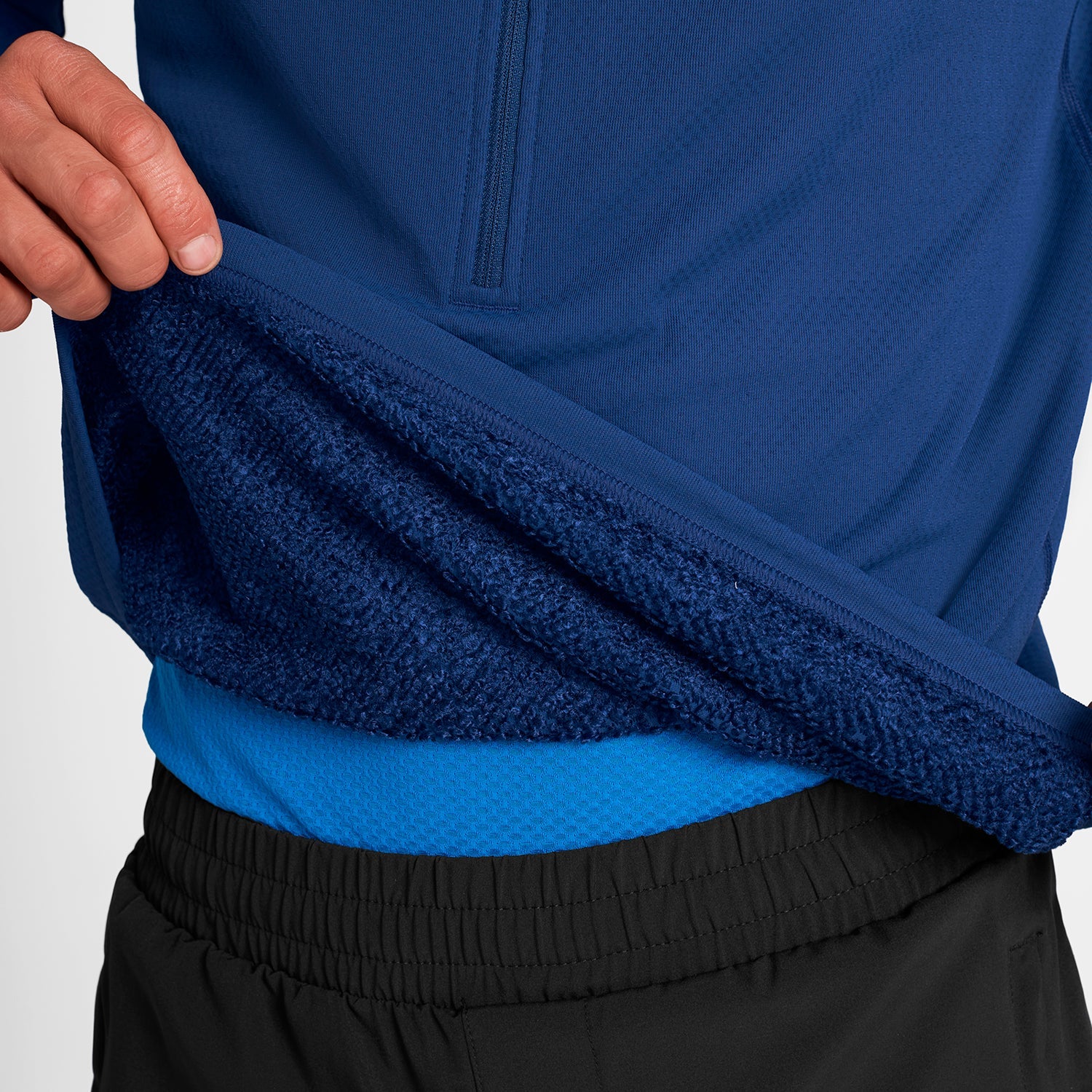 スウェットパーカー OMRHO30c219 Combat Half Zip Fleece Hoodie - BLUE [メンズ]