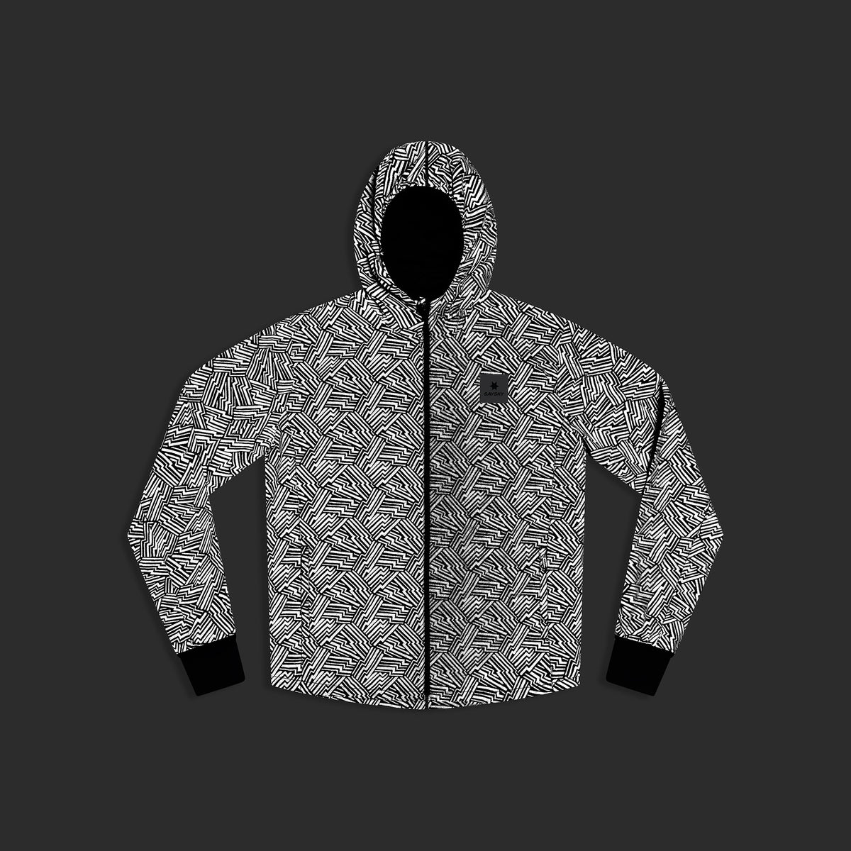 ランニングジャケット OMRJA01c1050 Reflective Blaze Jacket - Black Aop [メンズ]