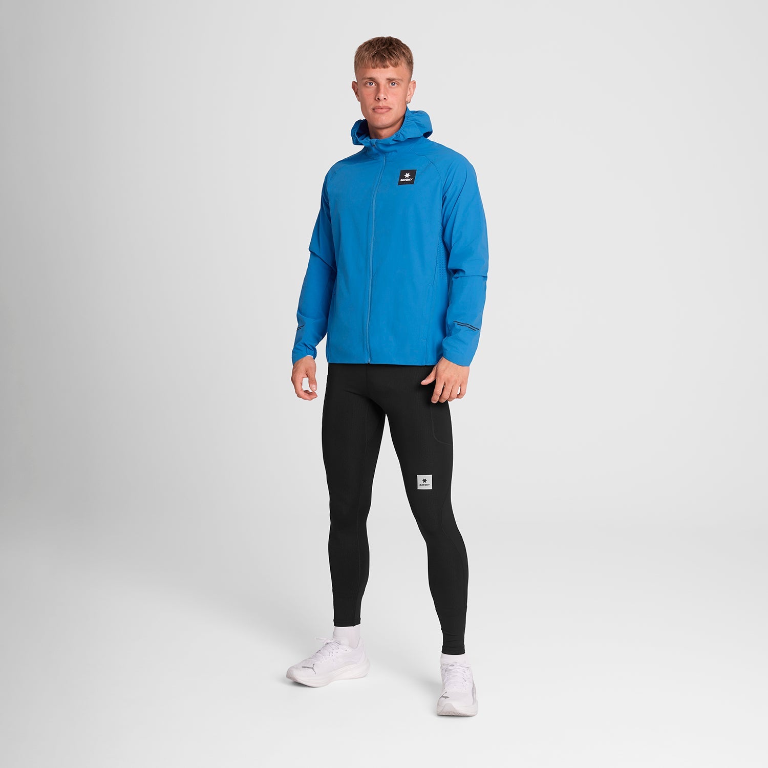 ランニングジャケット OMRJA20c220 Clean Pace Flex Hooded Jacket - Blue [メンズ]