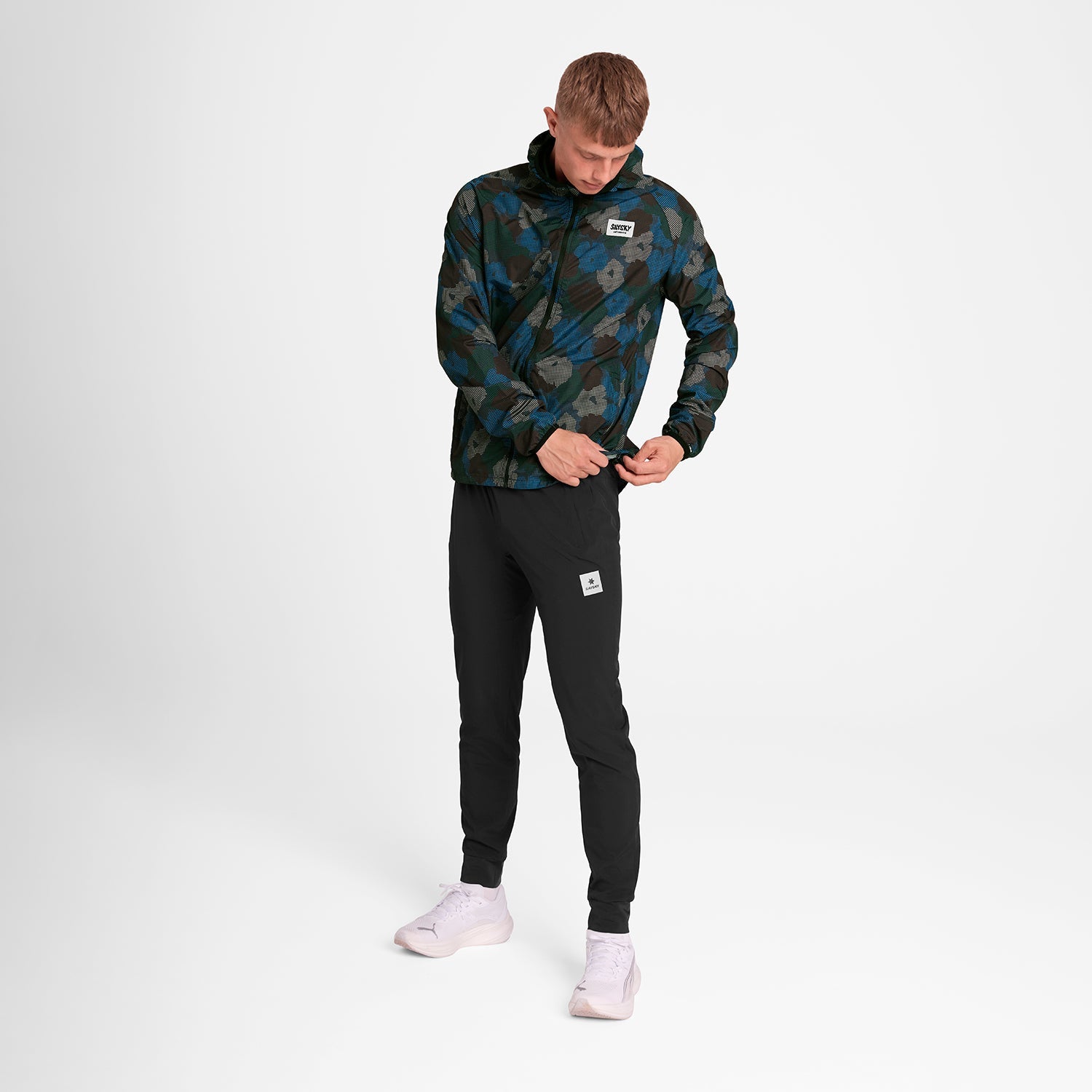 ランニングジャケット OMRJA22c1046 Flower Pace Jacket - Blue Aop [メンズ]
